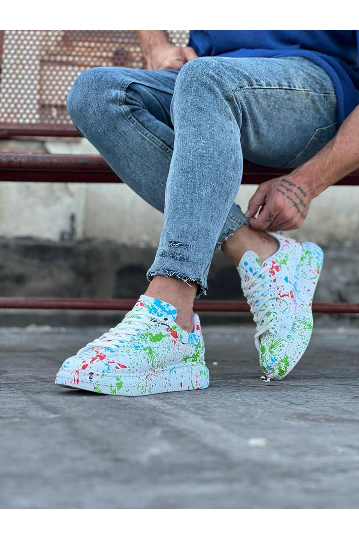 WG501 Yeşil Boyalı Erkek Casual Ayakkabı