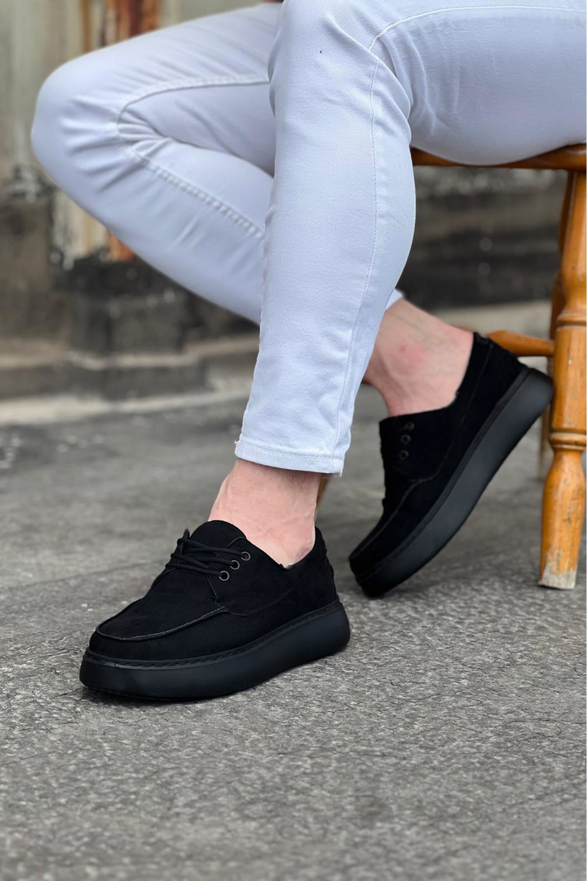 WG508 Kömür Süet Ortopedik Taban Erkek Casual Ayakkabı
