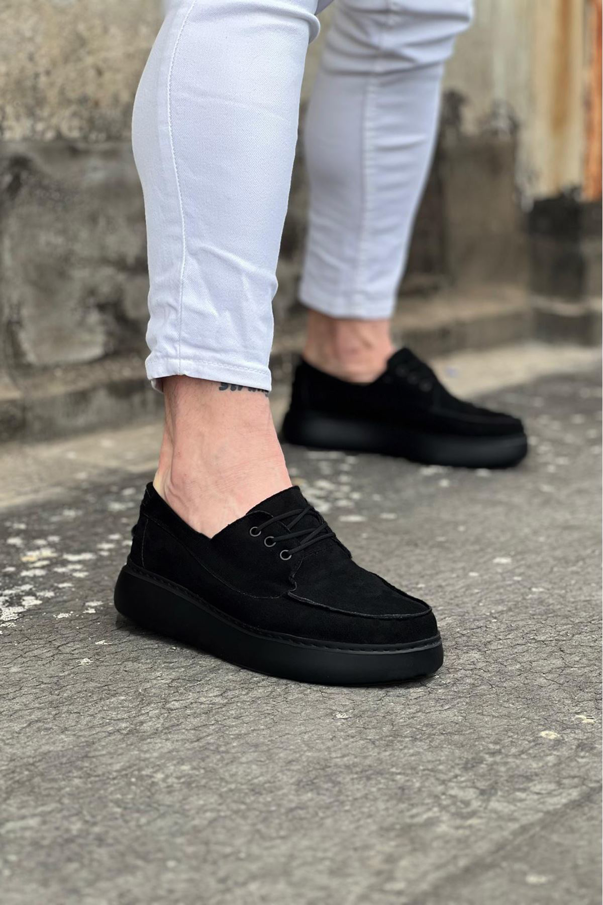 WG508 Kömür Süet Ortopedik Taban Erkek Casual Ayakkabı