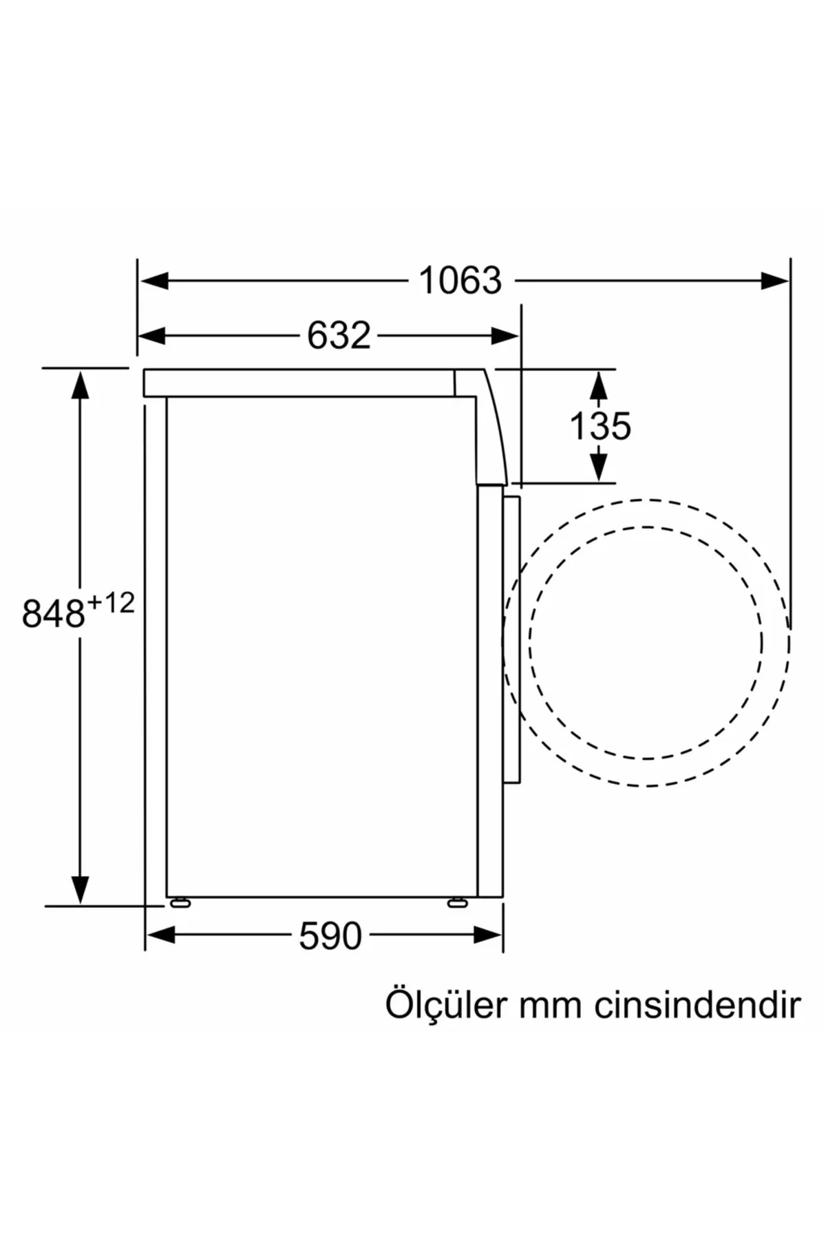 WGK244Z0TR 9 Kg 1400 Devir Serie 6 Beyaz Çamaşır Makinesi