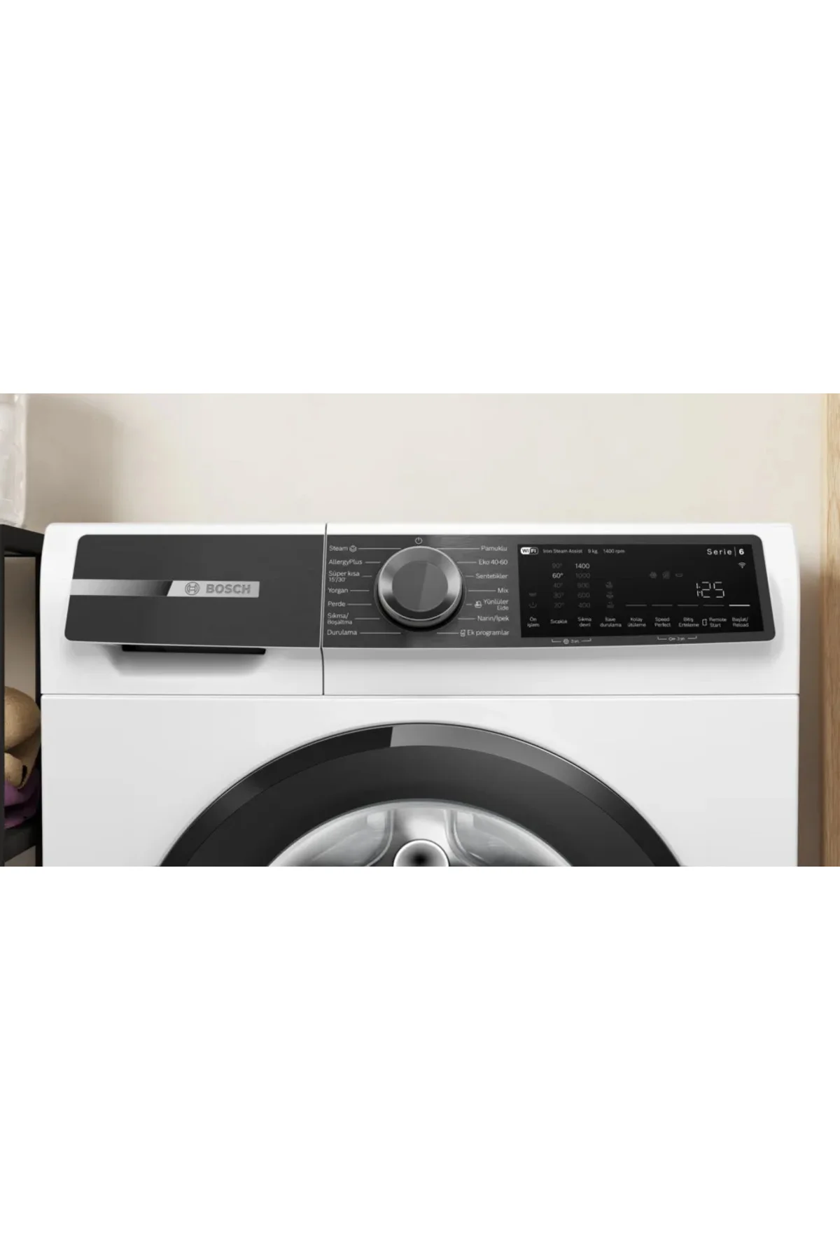 WGK244Z0TR 9 Kg 1400 Devir Serie 6 Beyaz Çamaşır Makinesi