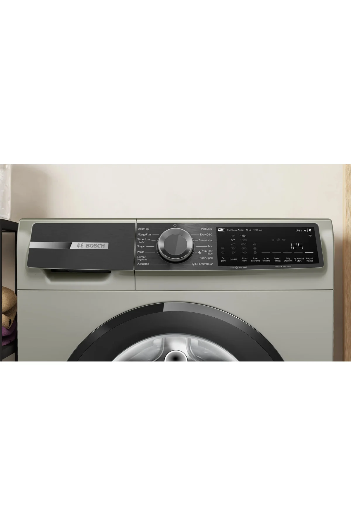 WGK252ZXTR 10 Kg 1200 Devir Serie 6 Gri Çamaşır Makinesi