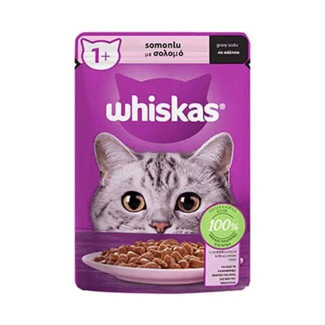 Whiskas Pouch Somon Etli Yaş Kedi Maması 85 Gr Whiskas Pouch Somon Etli Yaş Kedi Maması 85 Gr