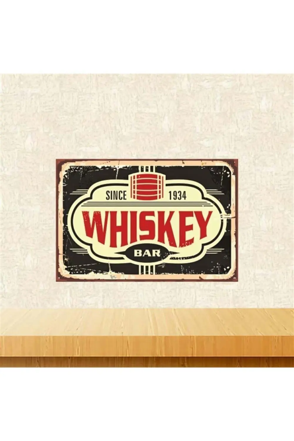 Whiskey 20-30 Cm Retro Ahşap Poster Tkfx4192