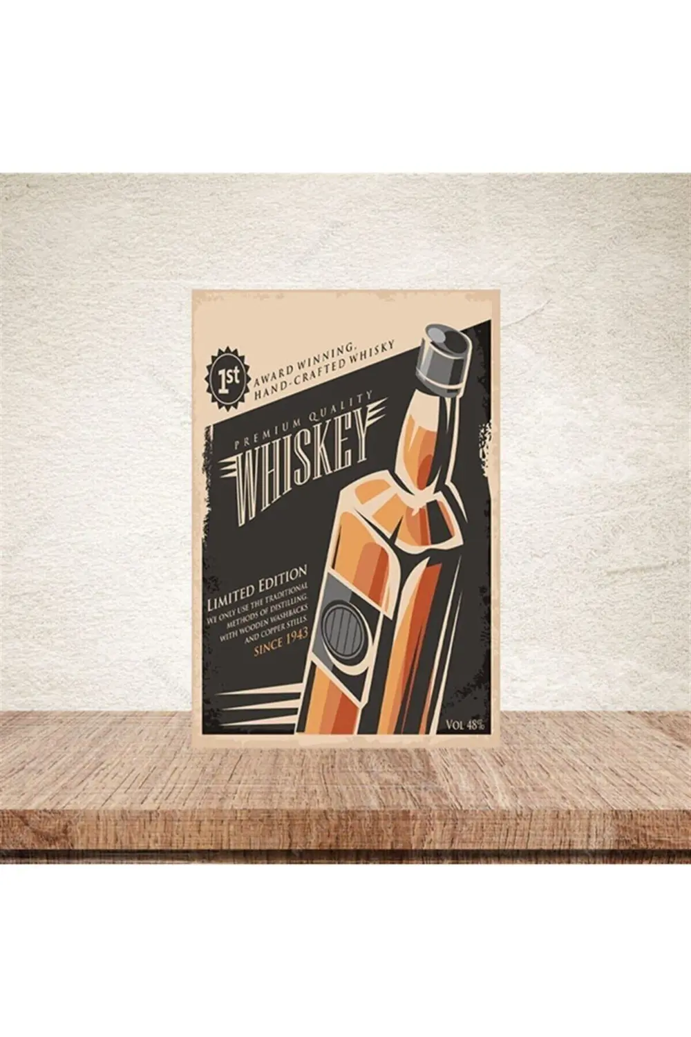 Whiskey 20x30cm Retro Ahşap Poster Fiyatı, Yorumları ve Özellikleri