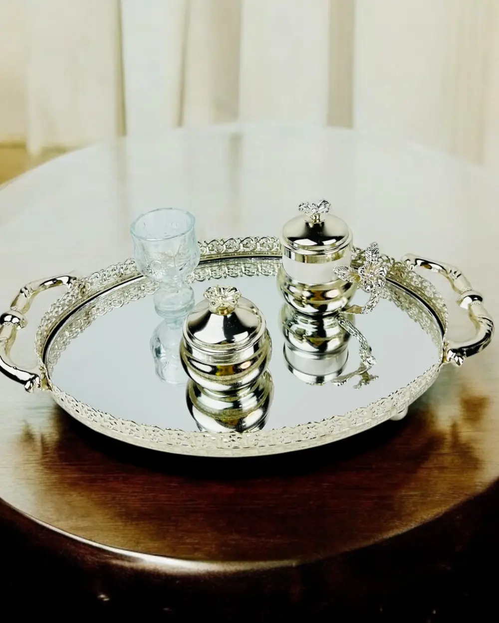 Whisper Metal Gümüş Söz Tepsisi