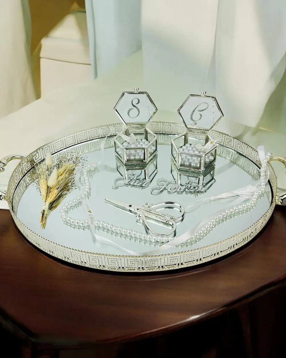 Whisper Metal Gümüş Söz Tepsisi