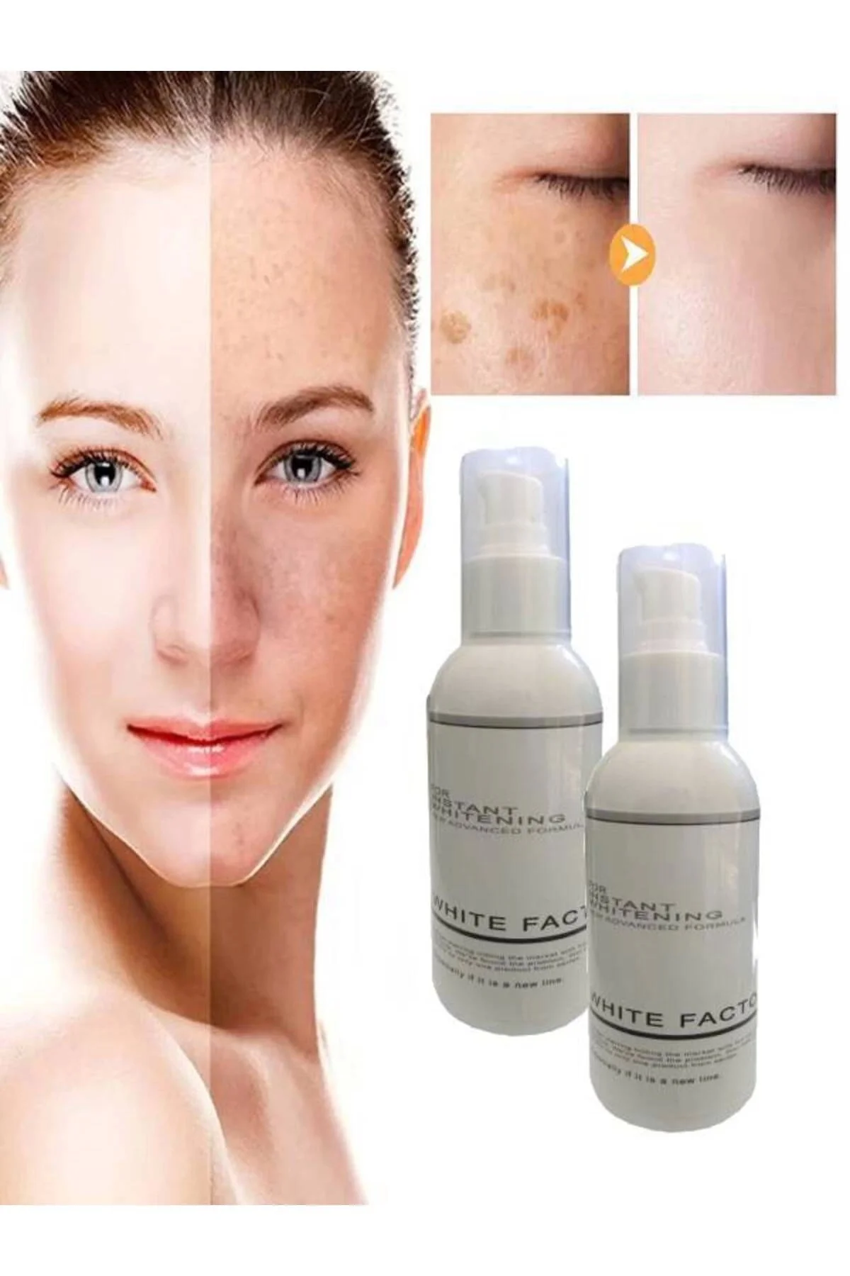 White Factor Cilt Beyazlatıcı Krem - Anında Beyazlatma Etkisi, 120 ml X 2 Ad