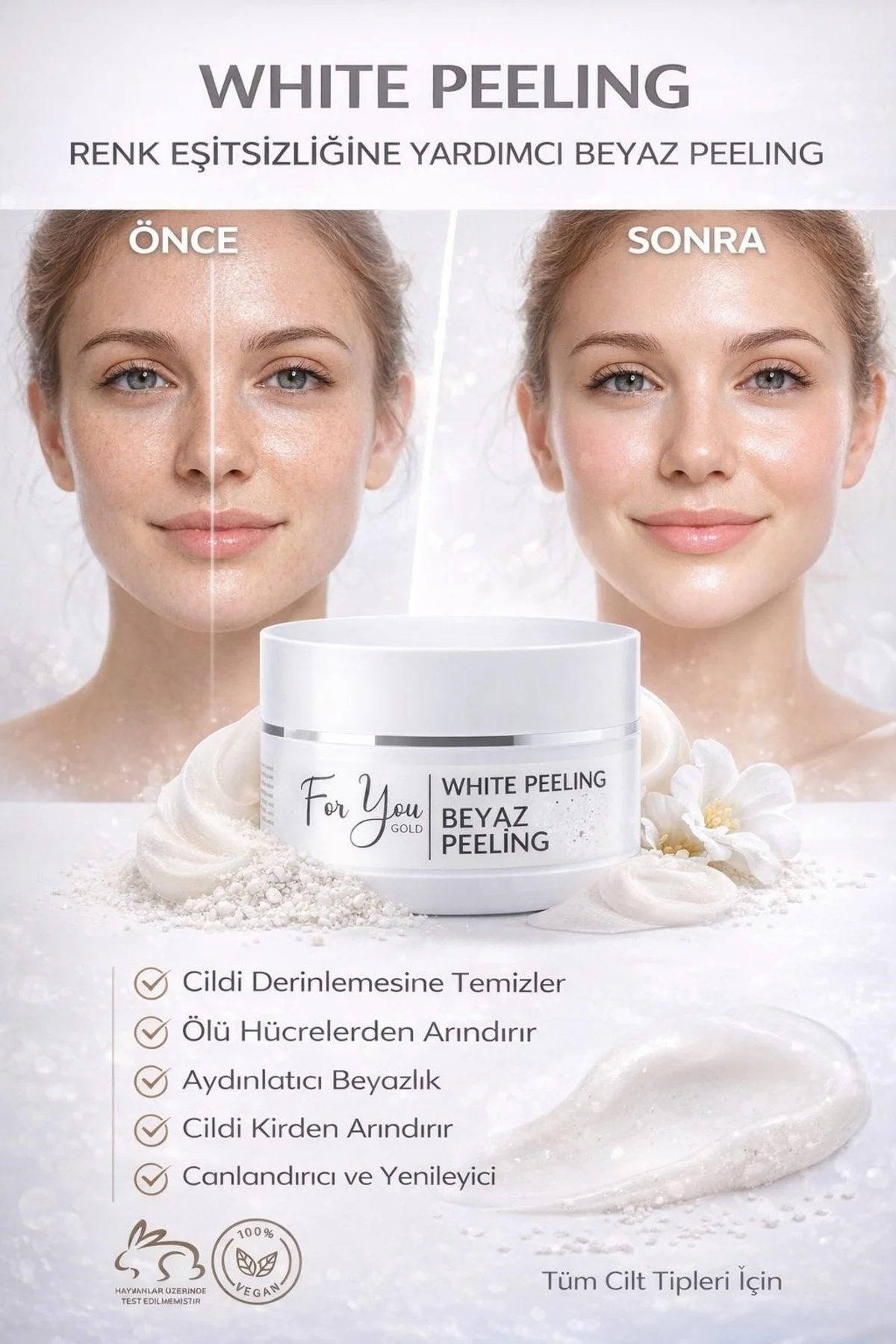 White Peeling | Yüz ve Vücut Peeling | Pirinç Peeling | Arındırıc
