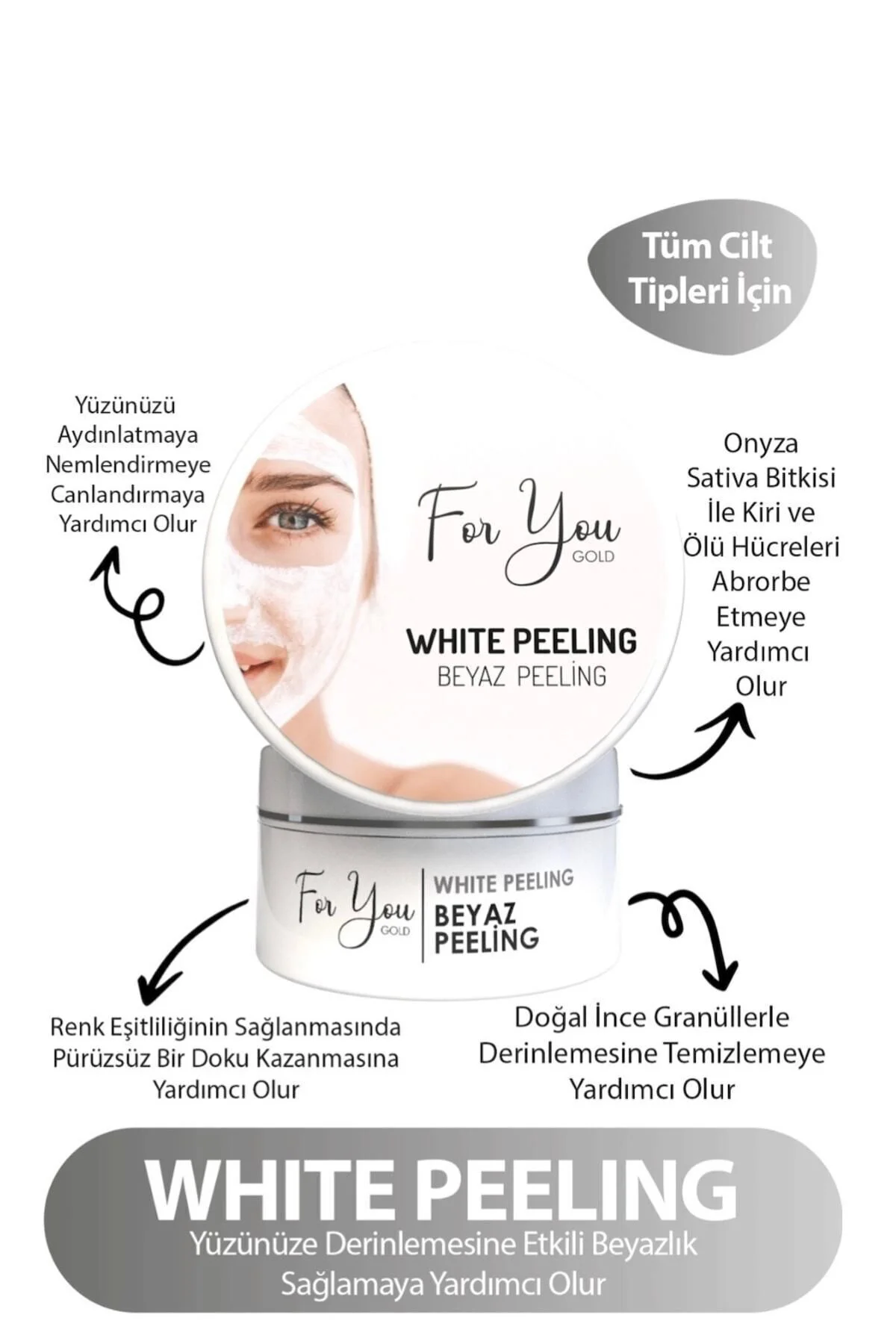 White Peeling | Yüz ve Vücut Peeling | Pirinç Peeling | Arındırıc