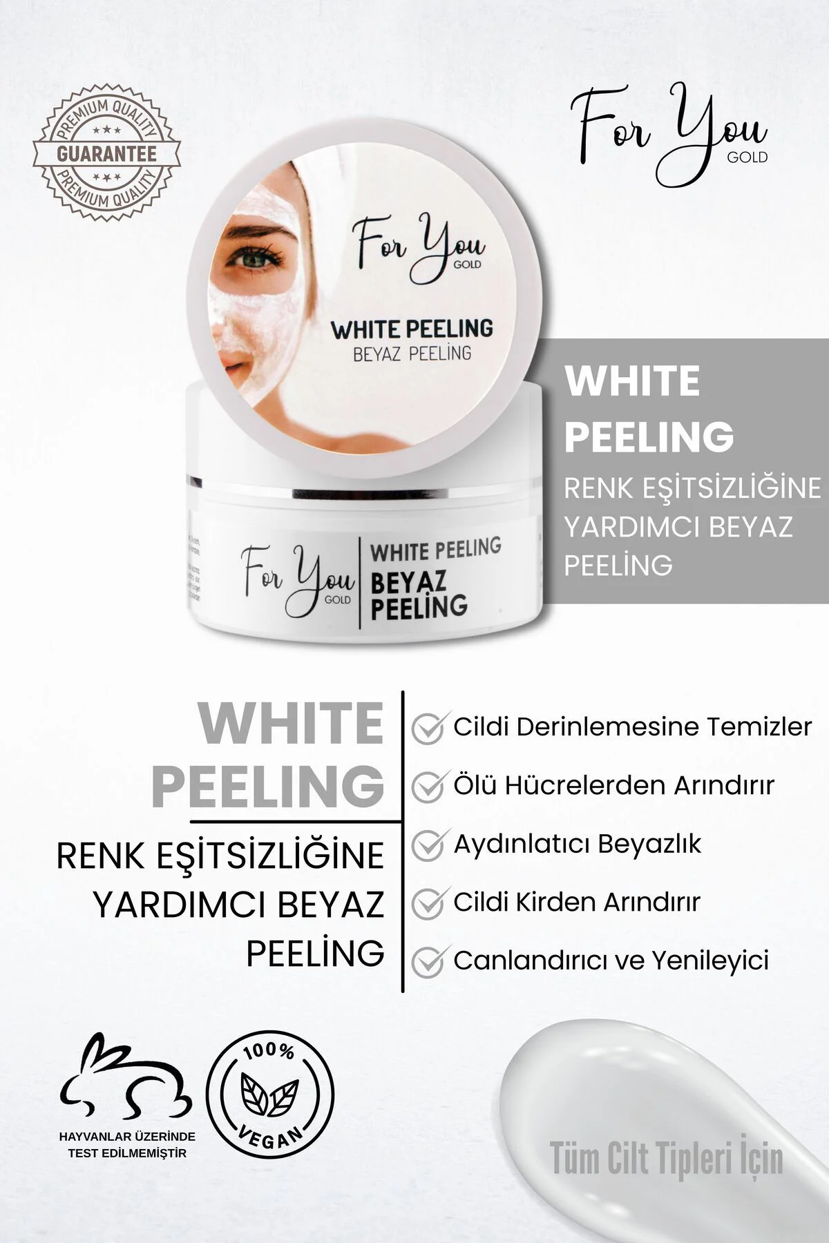 White Peeling | Yüz ve Vücut Peeling | Pirinç Peeling | Arındırıc