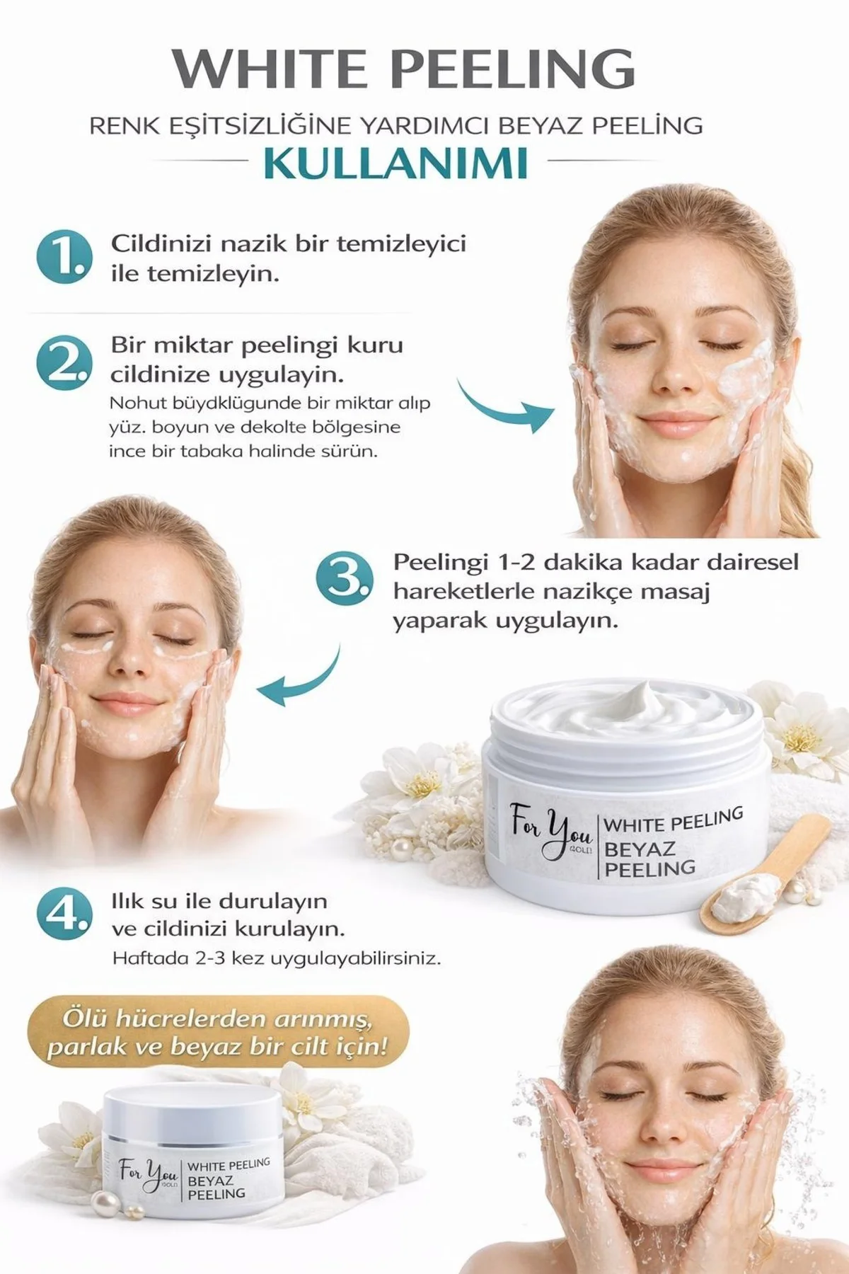 White Peeling | Yüz ve Vücut Peeling | Pirinç Peeling | Arındırıc