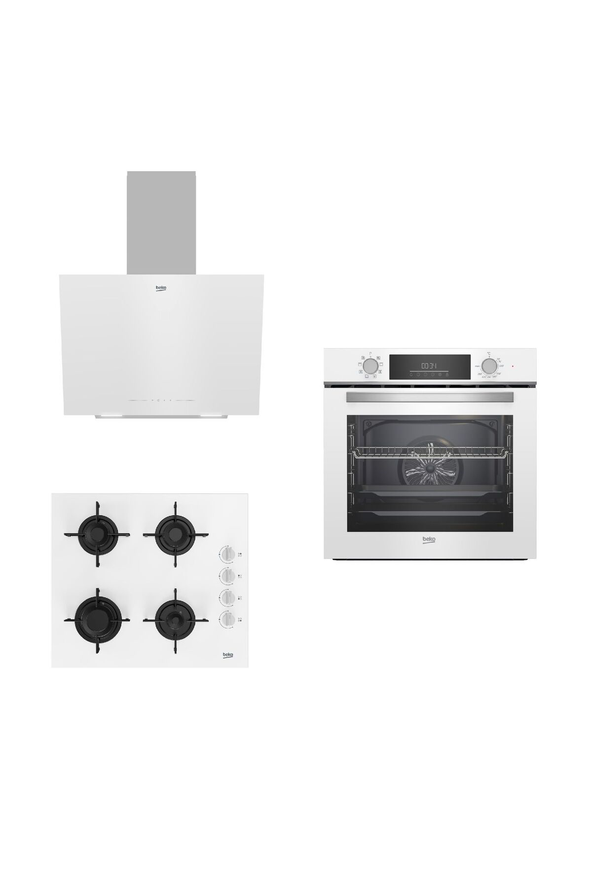 Beko White Star 3'Lü  Ankastre Set  ( Bfc 430 B - Bocd T 6011 Eb - Bde