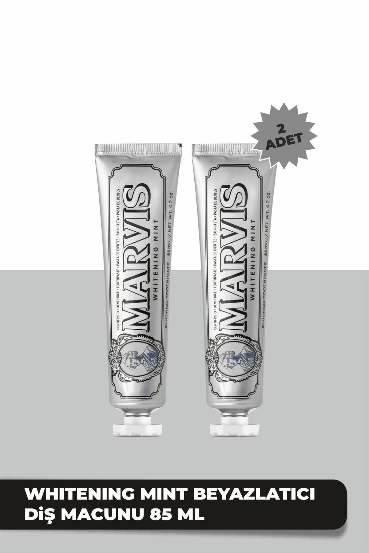 Marvis Whitening Mint Beyazlatıcı Diş Macunu 85 Ml X 2 Adet Avantajlı Se