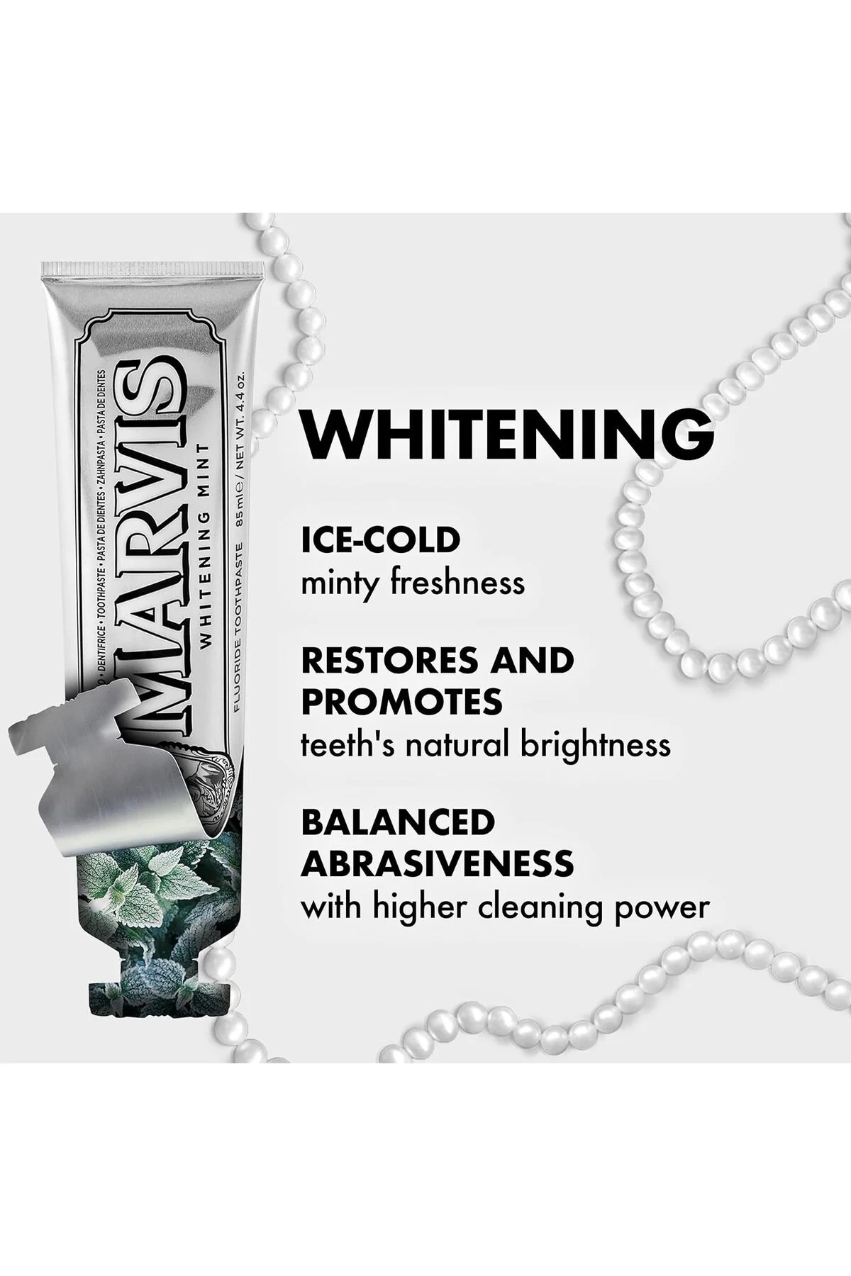 Whitening Mint Diş Macunu 85 ml – Doğal Beyazlık ve Uzun Süre Ferahlık x 2 Whitening Mint Diş Macunu 85 ml – Doğal Beyazlık ve Uzun Süre Ferahlık x 2