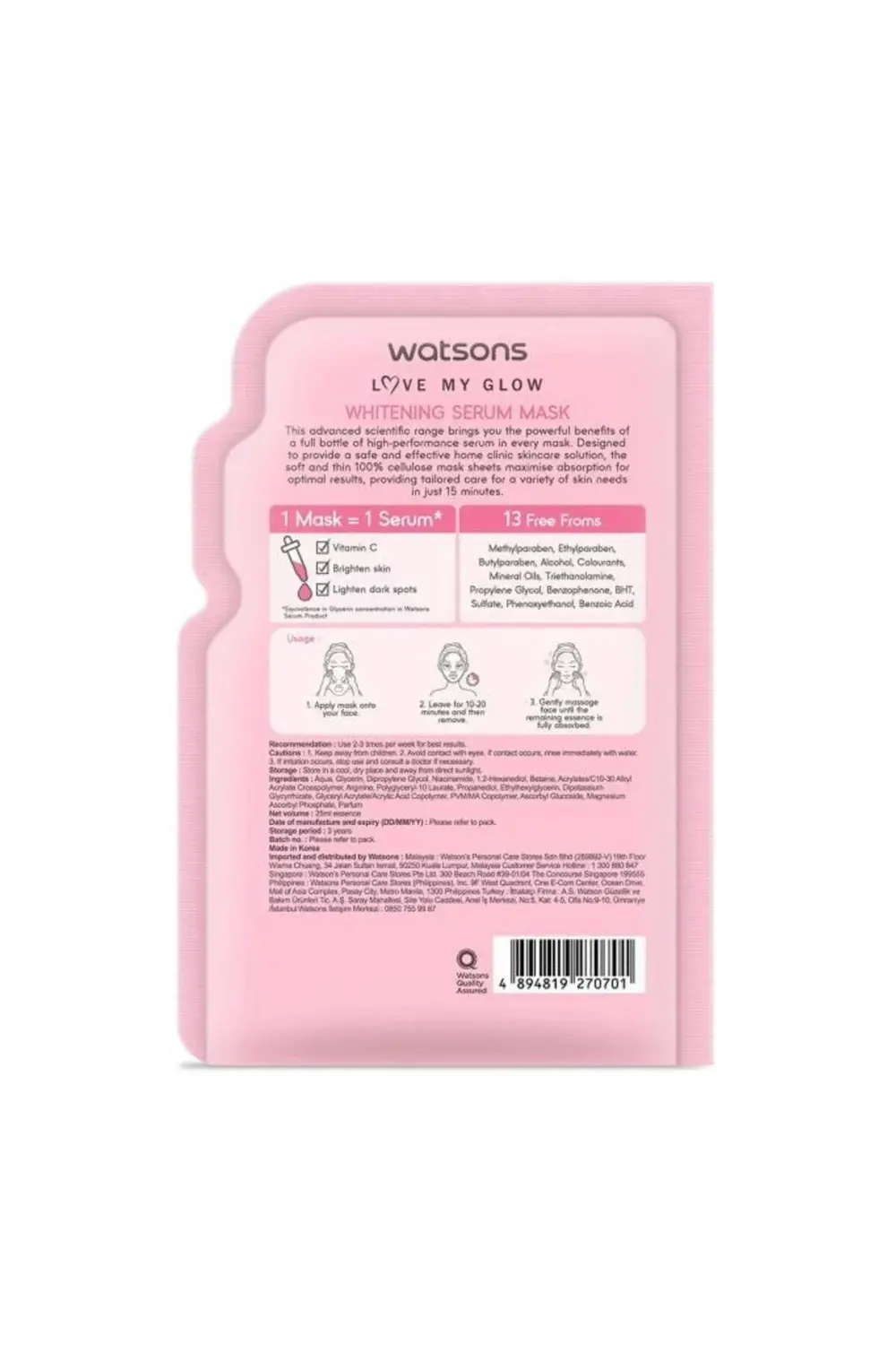 Whitening Serum Maske * 2 Adet