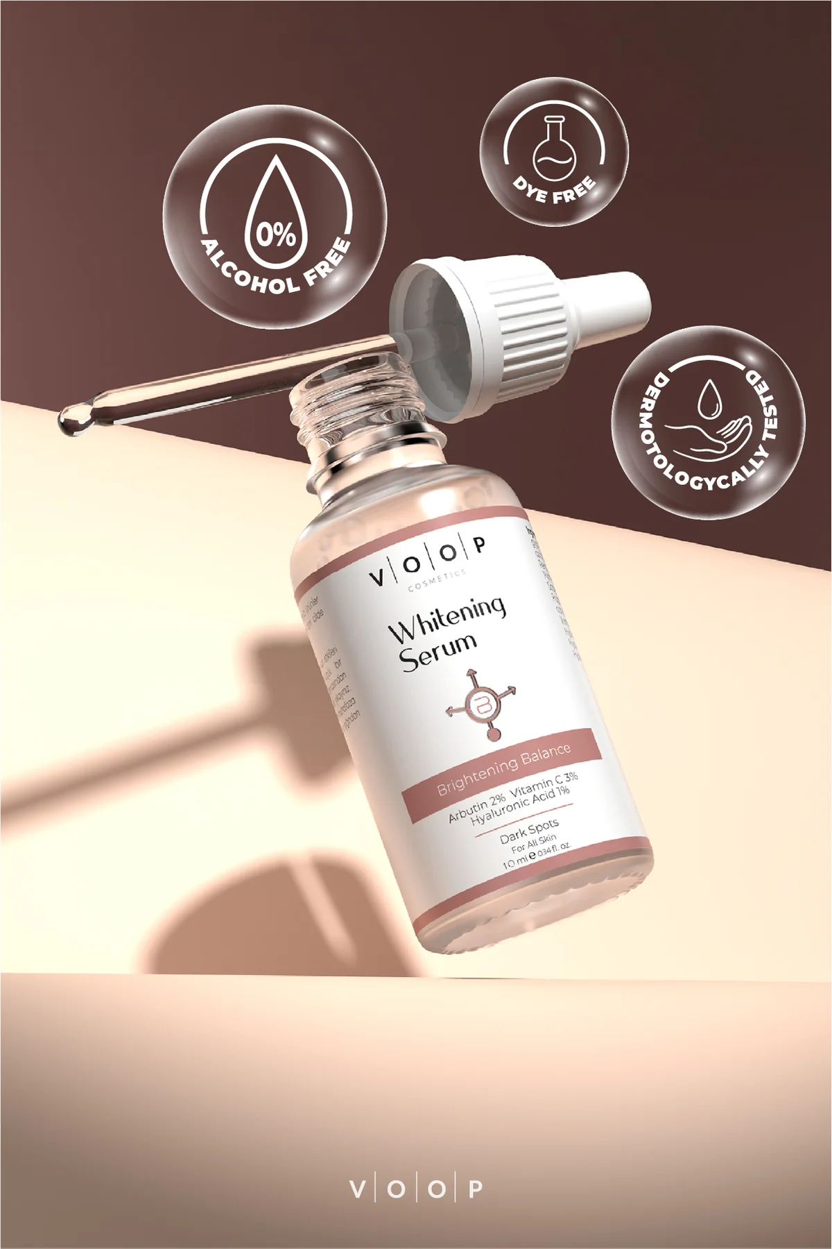Whitening Ton Eşitleyici Mini Beyazlatıcı Serum 10 ml | %2 Arbutin, %3 Vitamin C, %1 Hyaluronik Asit