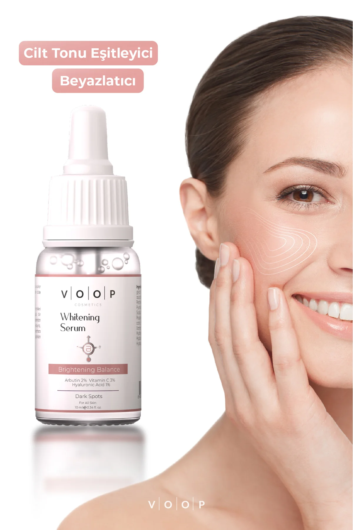 Whitening Ton Eşitleyici Mini Beyazlatıcı Serum 10 ml | %2 Arbutin, %3 Vitamin C, %1 Hyaluronik Asit