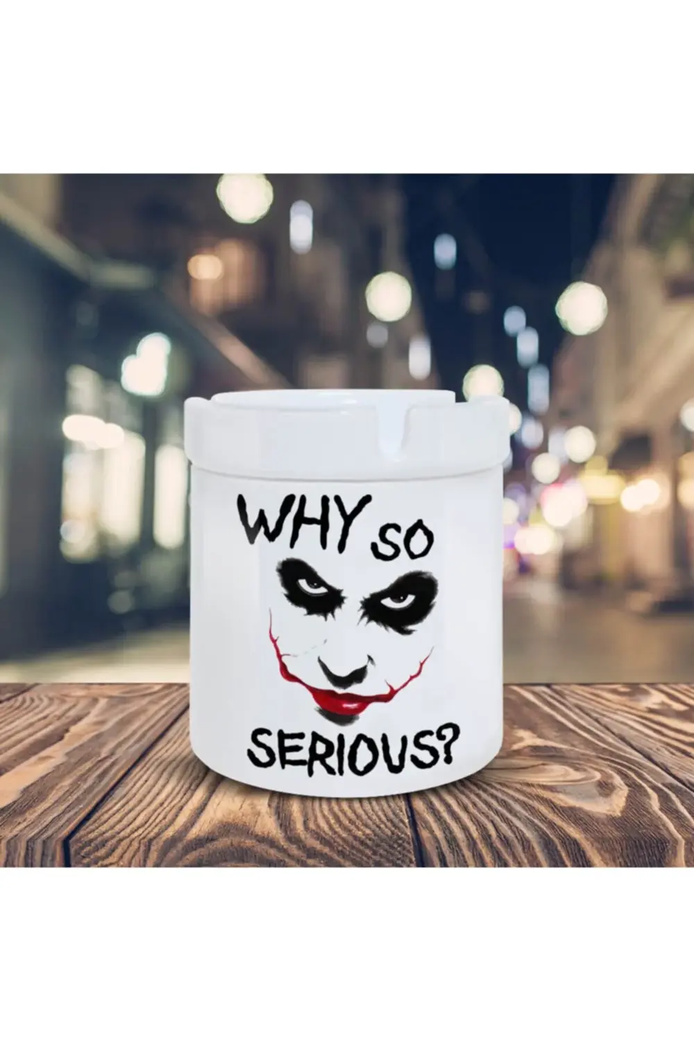 Why So Serious Joker Baskılı Küllük Seramik Kül Tablası-701580
