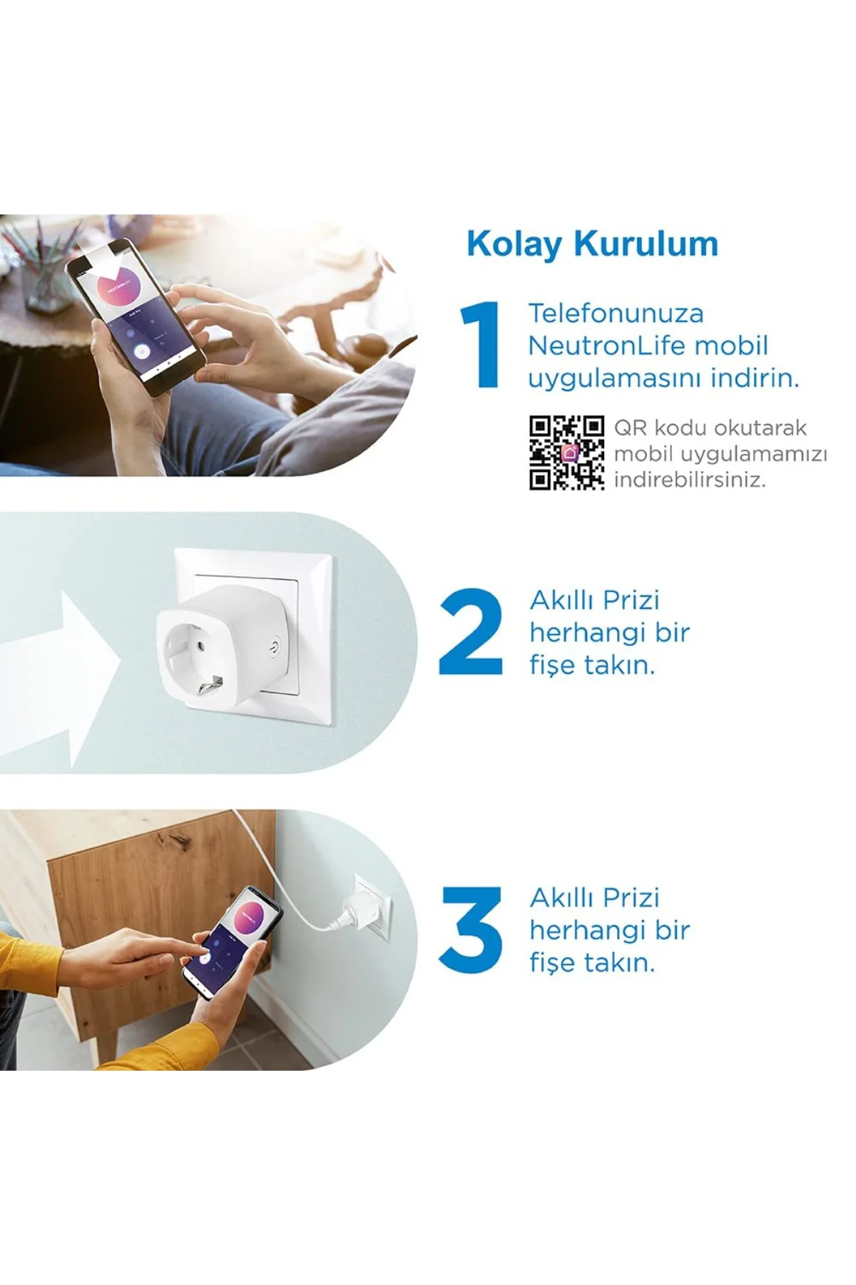 Wi-Fi 16 A Akıllı Tekli Akım Korumalı Priz Wi-Fi 16 A Akıllı Tekli Akım Korumalı Priz