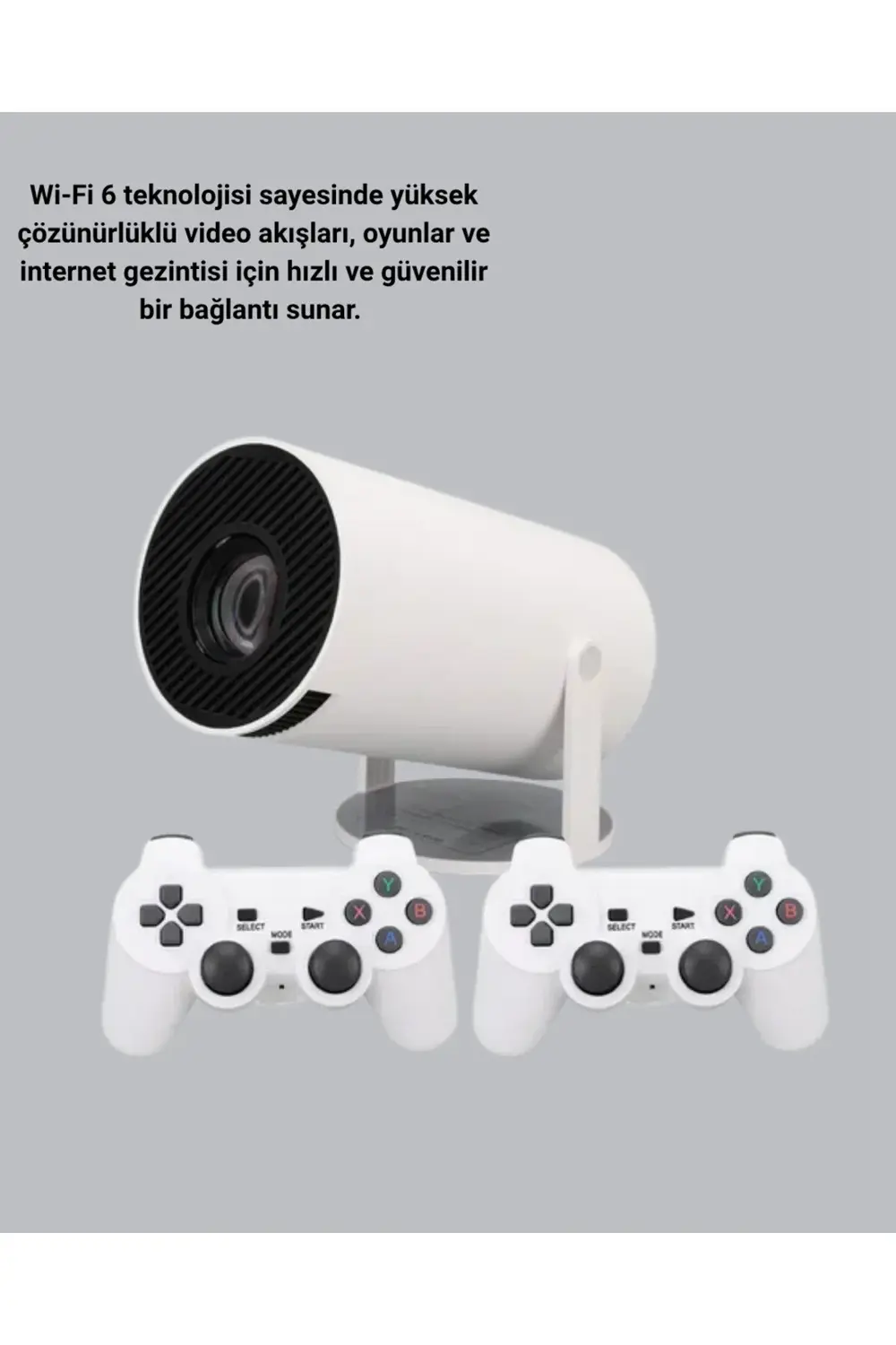 Wi-Fi 6 ve Bluetooth 5.0 Destekli 4K Akıllı Projeksiyon Cihazı