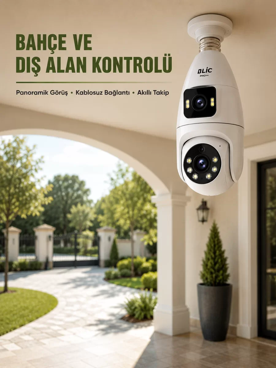 Wi-Fi Ampul Kamera Sistemi Gece Görüşlü Çift Lens Fiyatı, Yorumları ve Özellikleri