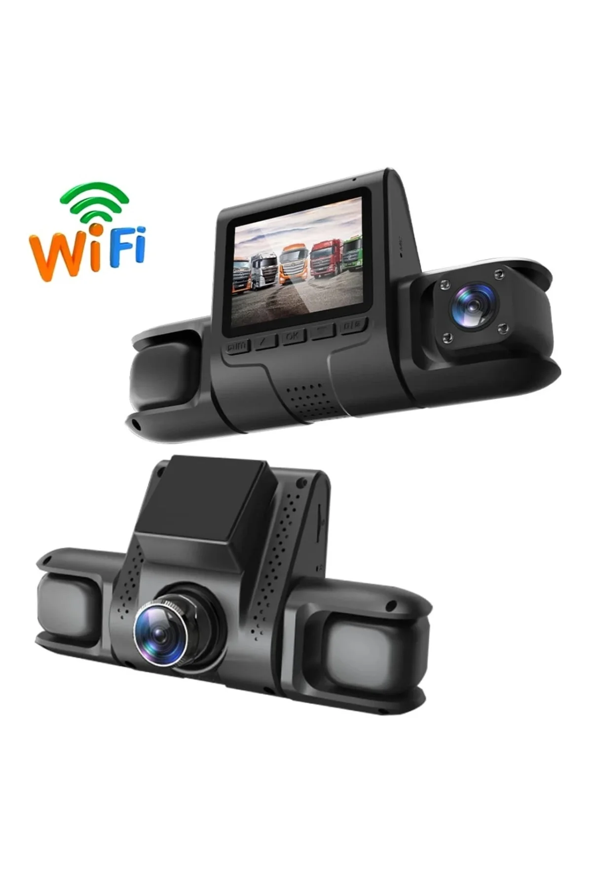 Wi-Fi Bağlantılı 1080P HD 4 Kameralı Araç İçi Kayıt Sistemi, 2.4 İnç Ekran ve Gece Görüş Özellikli Fiyatı, Yorumları ve Özellikleri