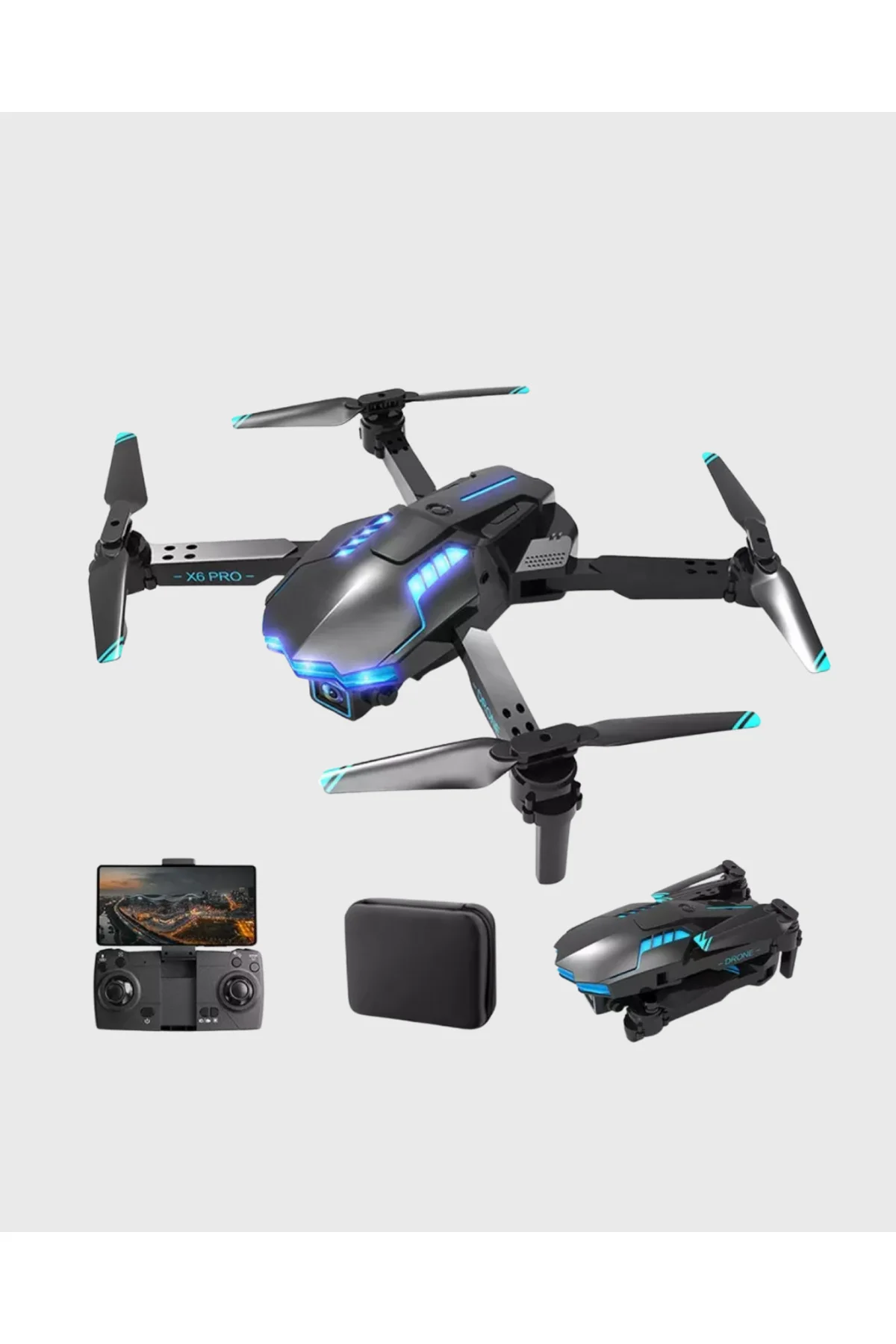 Wi-Fi Bağlantılı 4K Drone Katlanabilir ve 360° Takla Özellikli