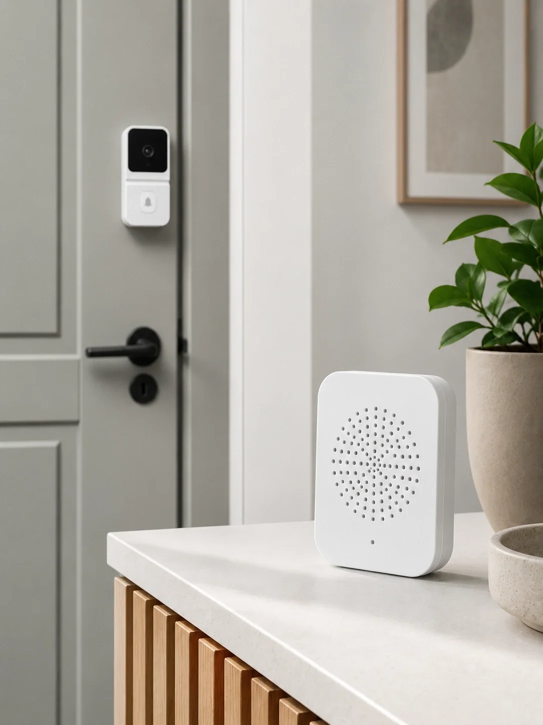 Wi-Fi Beyaz Görüntülü Kapı Zili  HD Kamera, Gece Görüşü ve Çift Yönlü Konuşma Özellikli Fiyatı, Yorumları ve Özellikleri