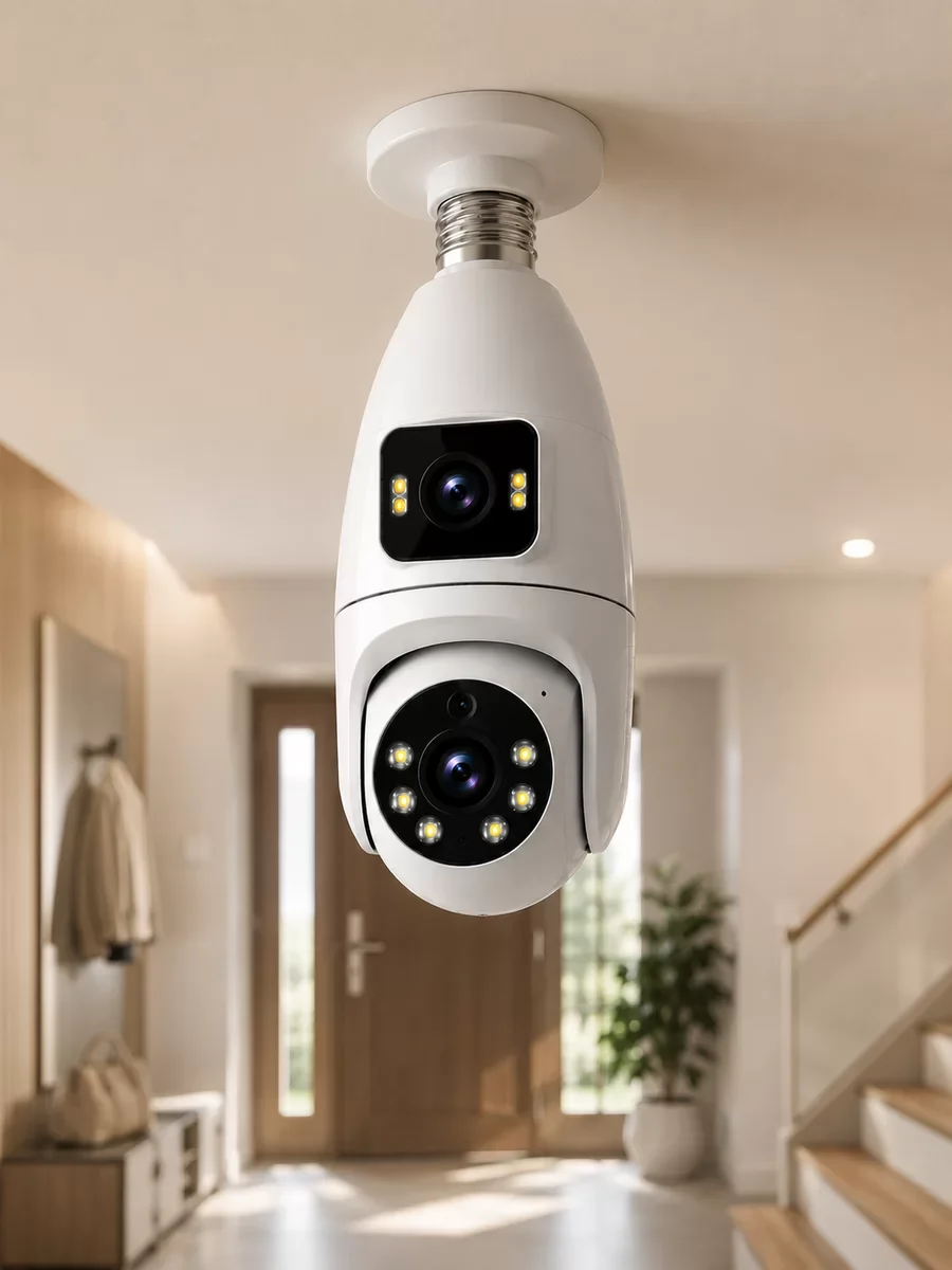 Wi-Fi Çift Lens Ampul Kamera  Akıllı Ev Güvenliği Fiyatı, Yorumları ve Özellikleri