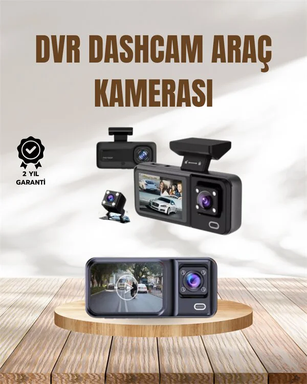 Wi-Fi Destekli Araç Kamerası 2.7” Ekran 128GB Destek ve IR Gece Görüş - 1080p Full HD Dashcam