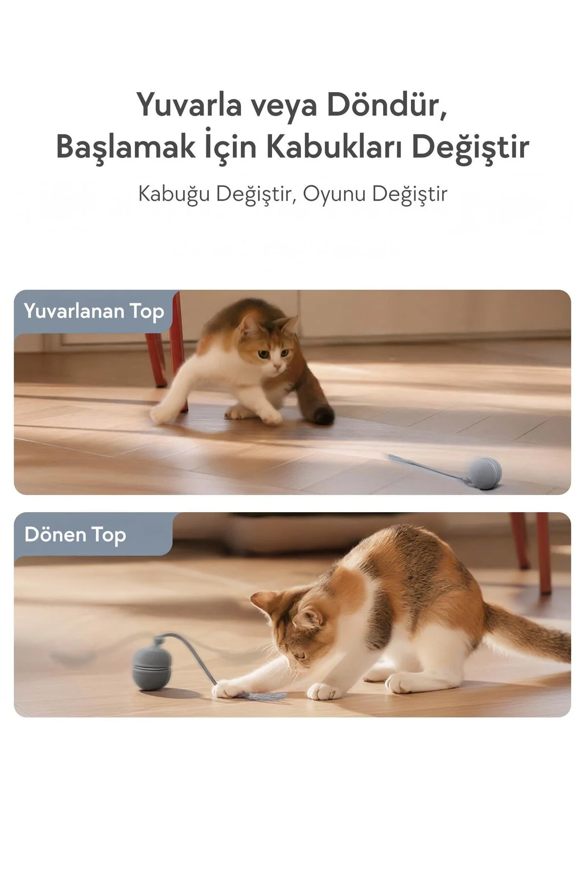 Wicked Ball Duo2 Gri (CWJ04-G)| 2-in-1 İnteraktif Şarjlı Kedi Oyuncağı Wicked Ball Duo2 Gri (CWJ04-G)| 2-in-1 İnteraktif Şarjlı Kedi Oyuncağı