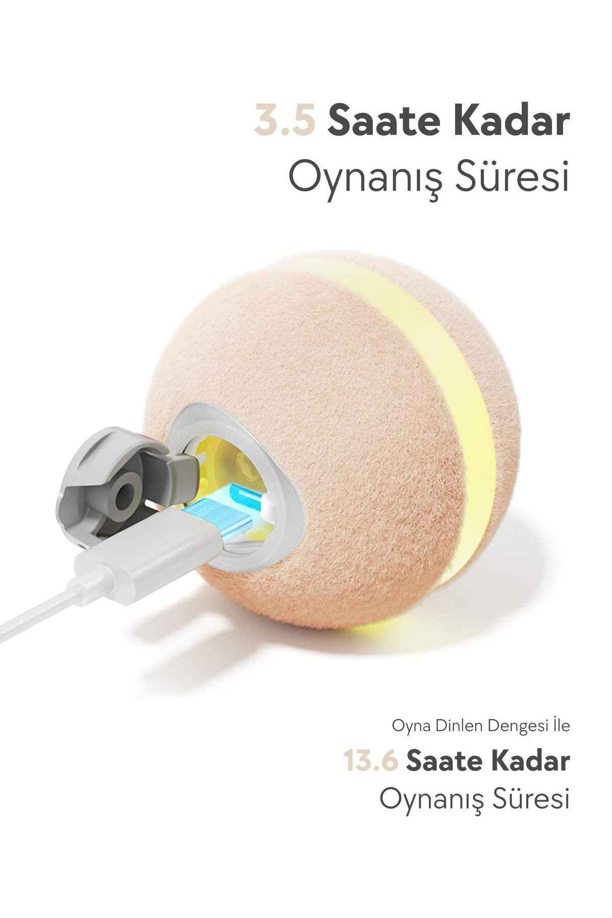 Wicked Ball M3 Kırmızı (CWQ02-R)| Şarjlı, Işıklı ve Sessiz İnteraktif Kedi Oyuncağı
