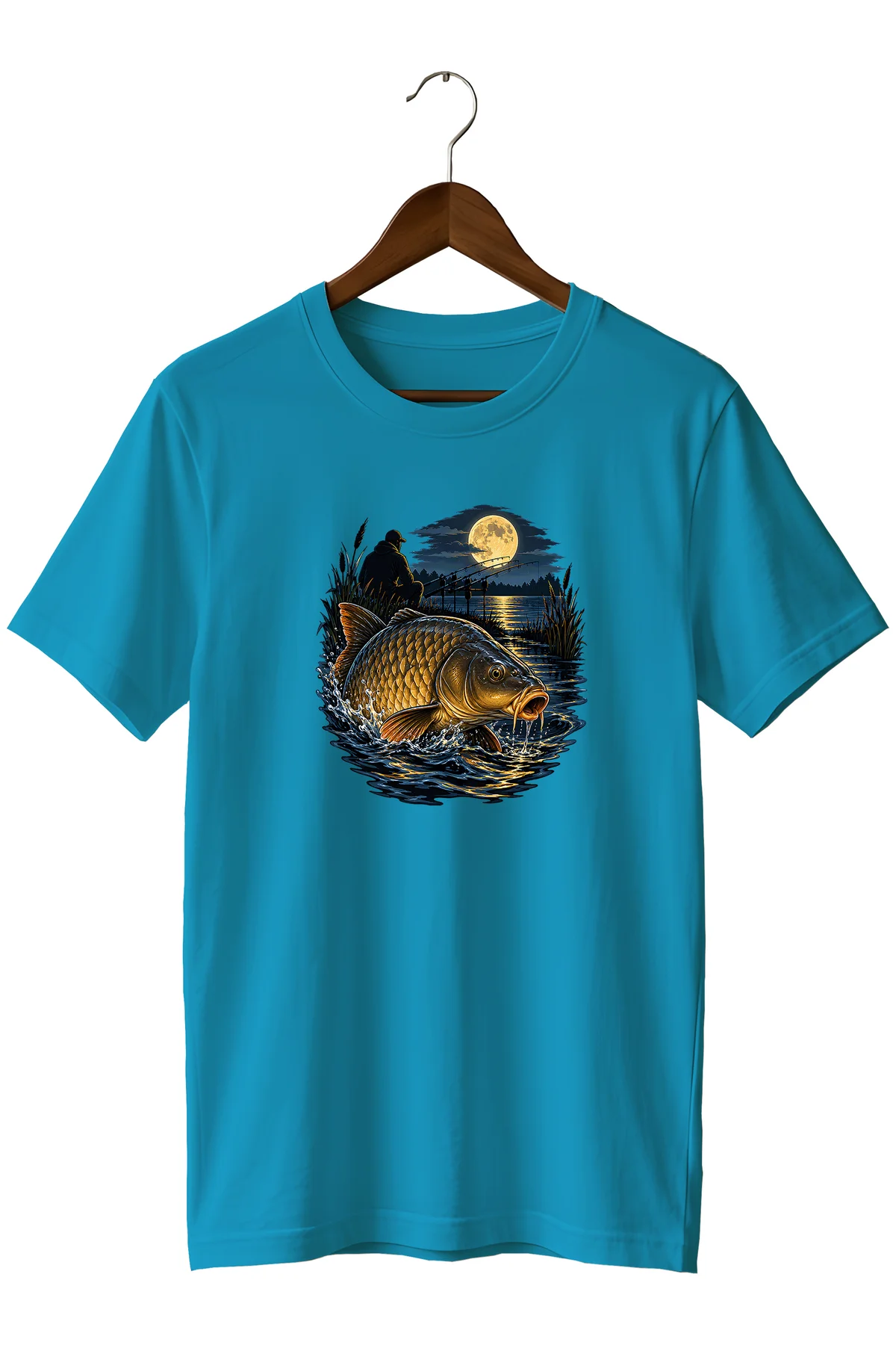 Widi Collection Gece Sazan Balığı Baskılı Unisex T-Shirt – Balıkçı ve Olta Balıkçılığı Temalı Kısa Kollu Bisiklet Yaka Widi Collection Gece Sazan Balığı Baskılı Unisex T-Shirt – Balıkçı ve Olta Balıkçılığı Temalı Kısa Kollu Bisiklet Yaka