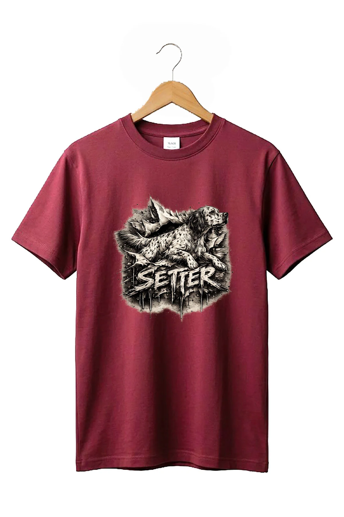 Widi Collection Unisex İngiliz Setter Baskılı Arazi ve Doğa Tişörtü Outdoor Giyim