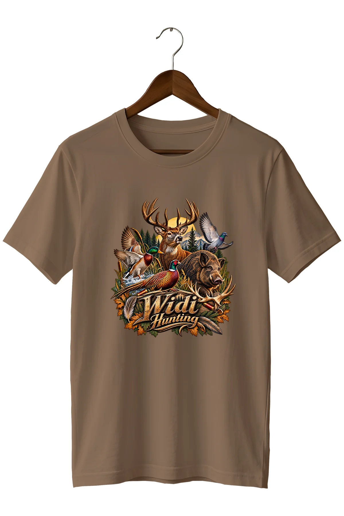 Widi Hunting Geyik ve Yaban Hayatı Baskılı Unisex Regular Kalıp Tişört Widi Hunting Geyik ve Yaban Hayatı Baskılı Unisex Regular Kalıp Tişört