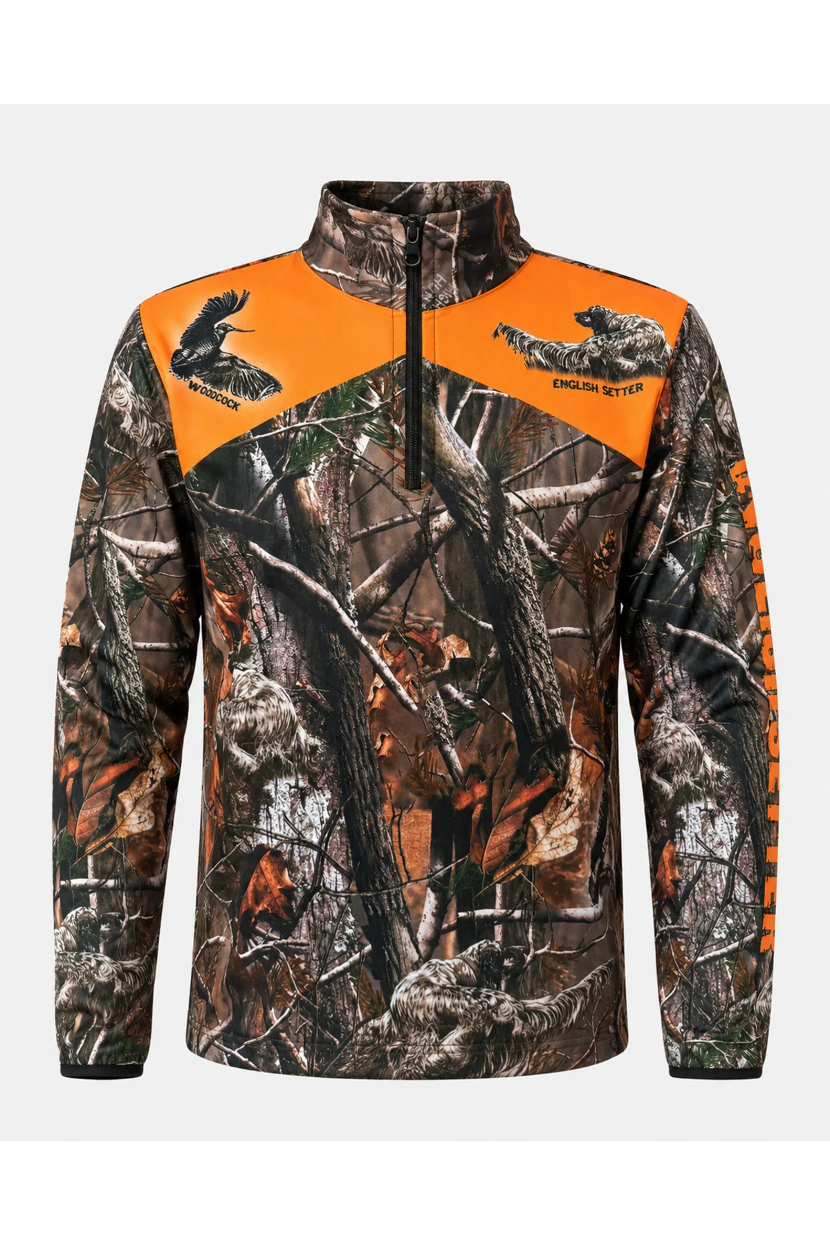 Widi Hunting Unisex Avcı Sweatshirt Yarım Fermuarlı Kamuflaj Desenli Çulluk ve English Setter Baskılı Kışlık Uzun Kollu Fiyatı, Yorumları ve Özellikleri