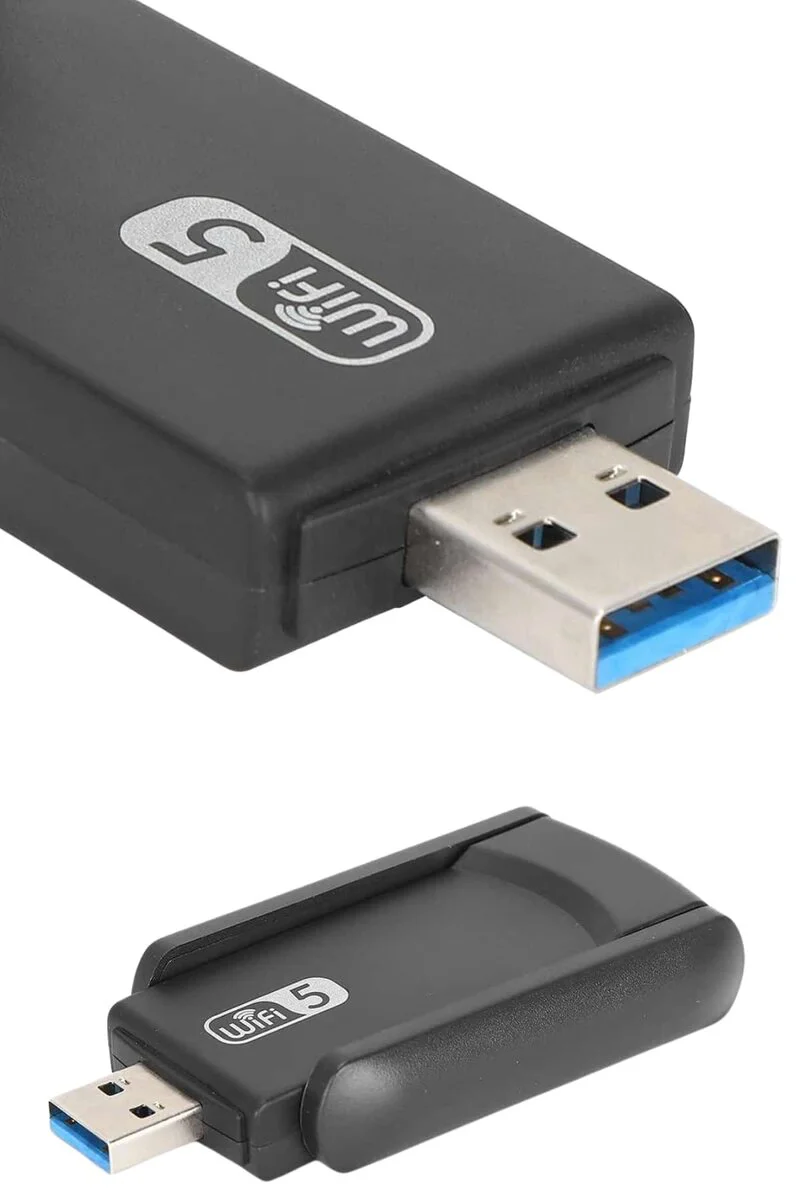 Wifi Adaptörü Bt5.0 Çift Bantlı Çift Anten - USB 3.0 Kablosuz Bağlantı ve Yüksek Hız