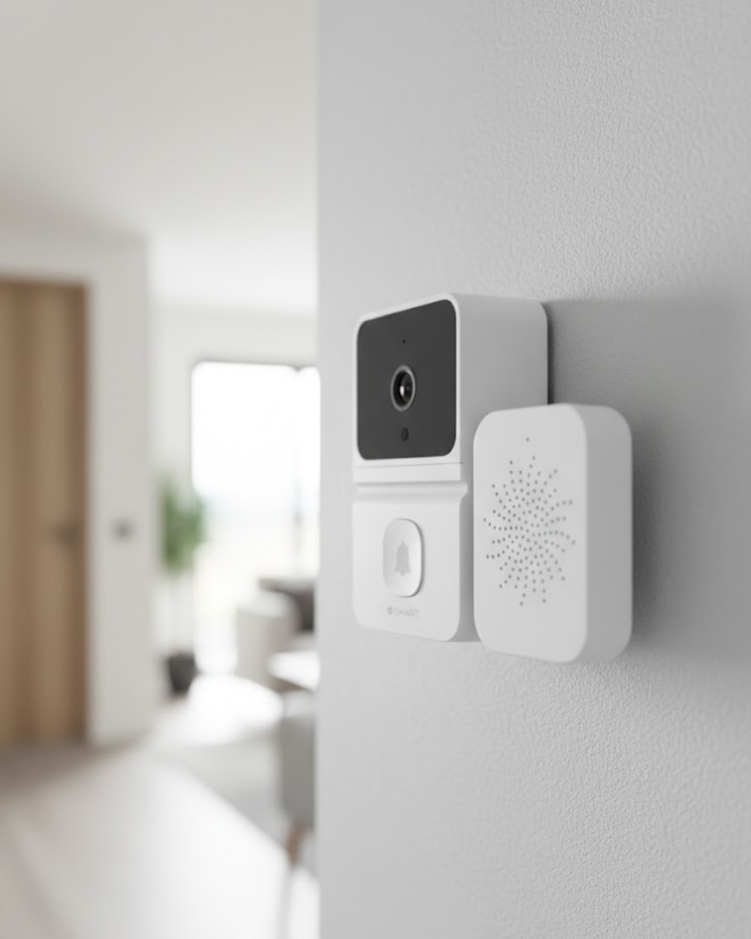 WiFi Akıllı Kapı Zili Kamera Gece Görüşlü Çift Yönlü Sesli