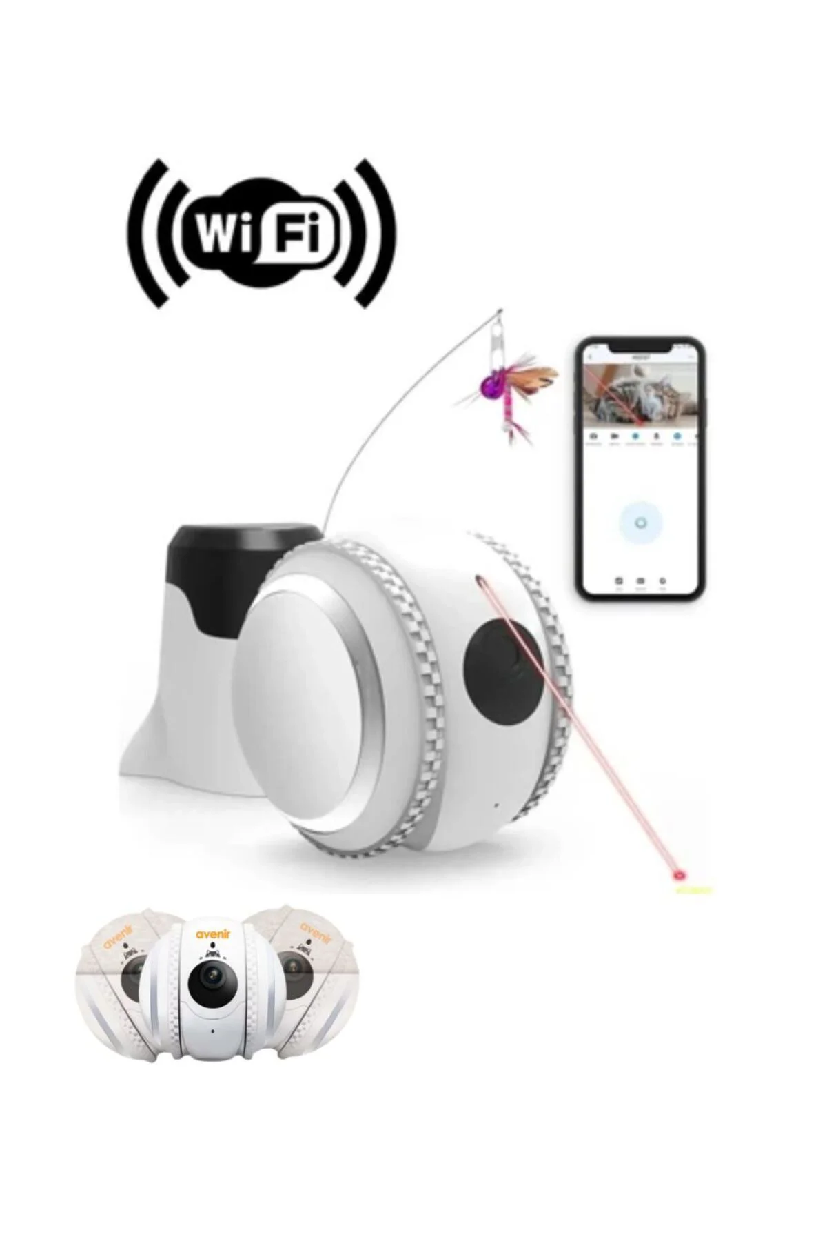 WiFi Akıllı Takip Kamerası Lazer Oyunlu Evcil Hayvan Gözetim Sist
