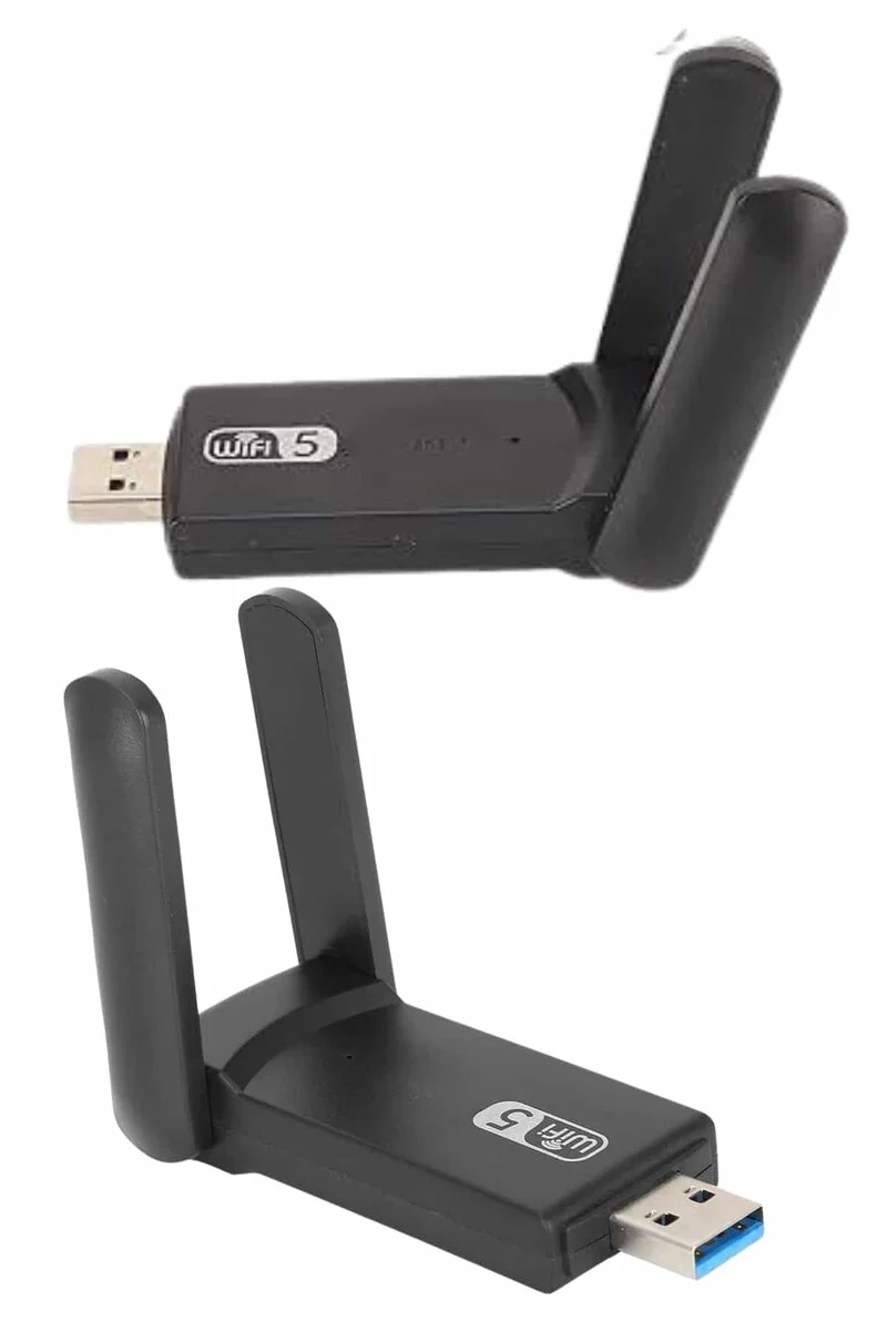 Wifi Alıcı Dual Band Usb 3.0 Adaptör - Kablosuz Windows 7/8/10/11 Hızlı Bağlantı