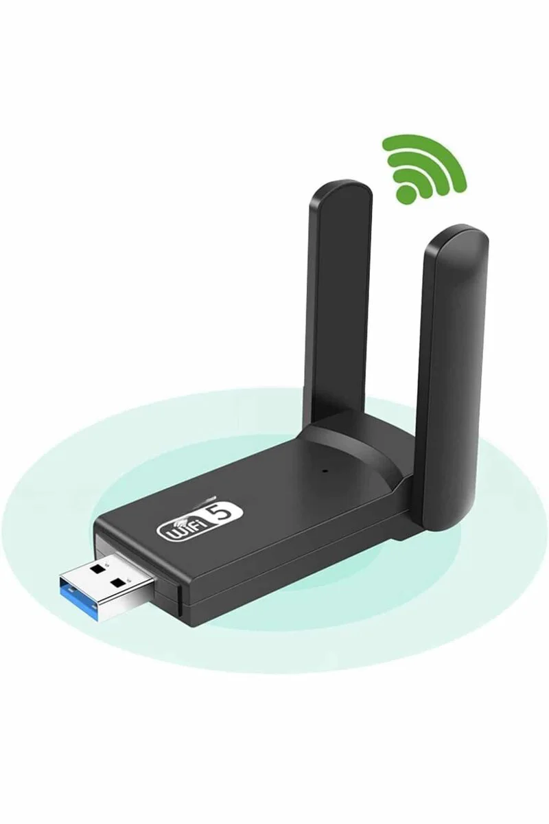 Wifi Alıcı Dual Band Usb 3.0 Adaptör - Kablosuz Windows 7/8/10/11 Hızlı Bağlantı