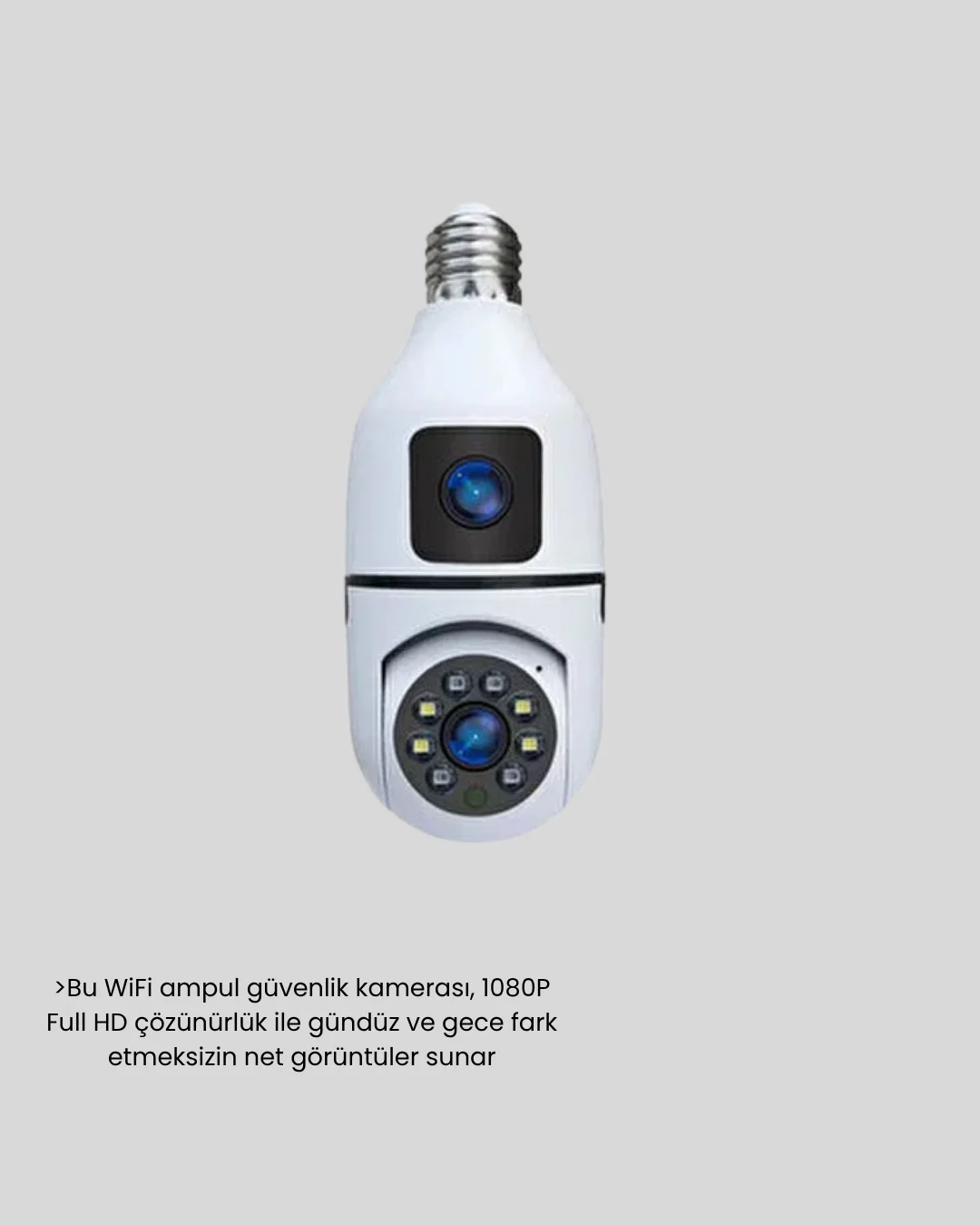 WiFi Ampul Güvenlik Kamerası 1080P Full HD Gece Görüşlü ve Hareket Algılamalı Fiyatı, Yorumları ve Özellikleri