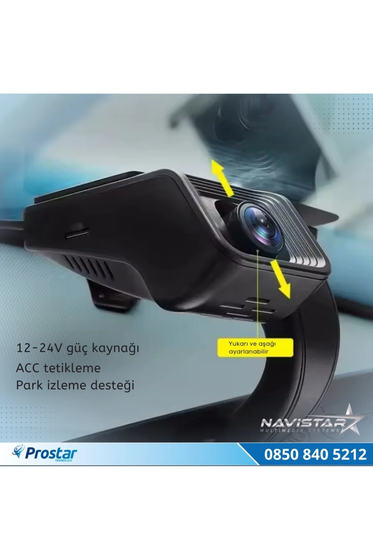 Wifi G-Sensör Park Modu 128 GB Destekli Araç Yol Sürüş Kamerası G