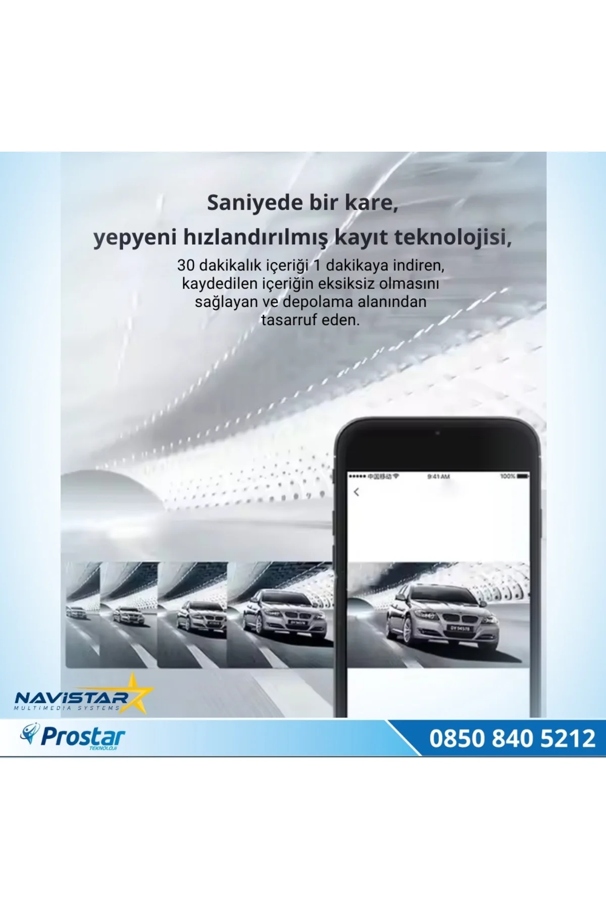 Wifi G-Sensör Park Modu 128 GB Destekli Araç Yol Sürüş Kamerası G