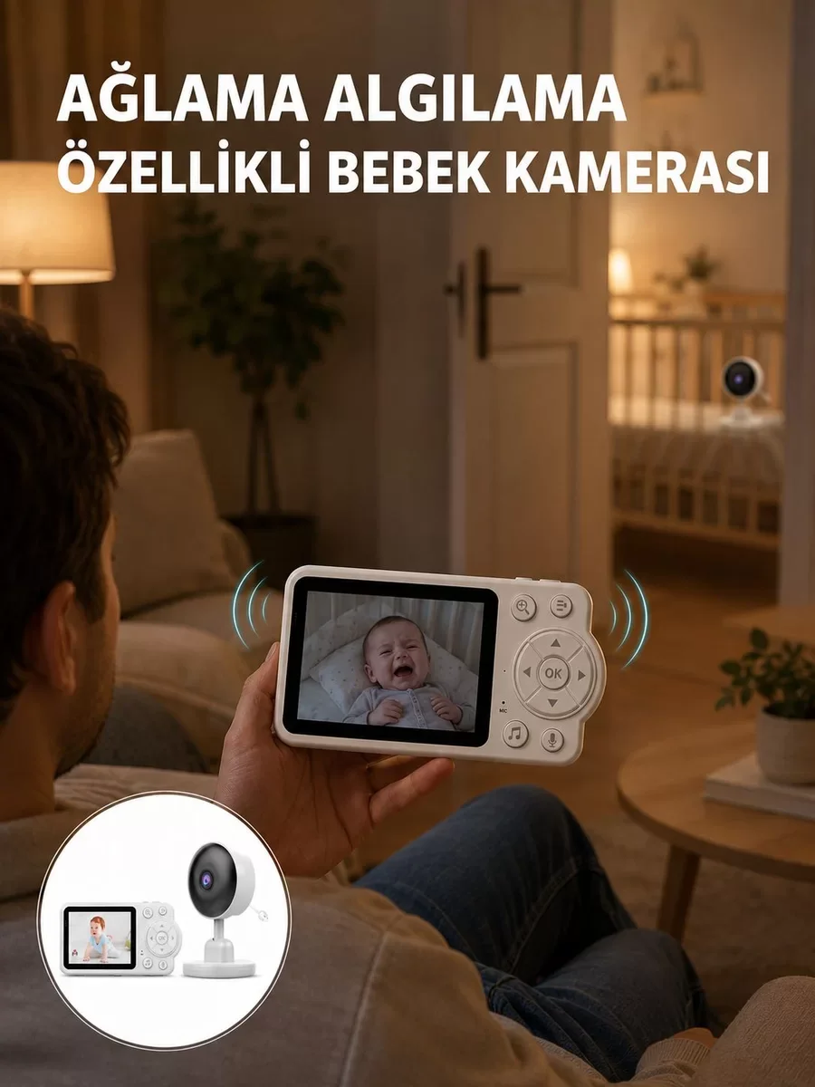 WiFi Gerektirmeyen Dijital Şifrelemeli Bebek Monitörü - Yeni Nesil Güvenli İzleme Sistemi