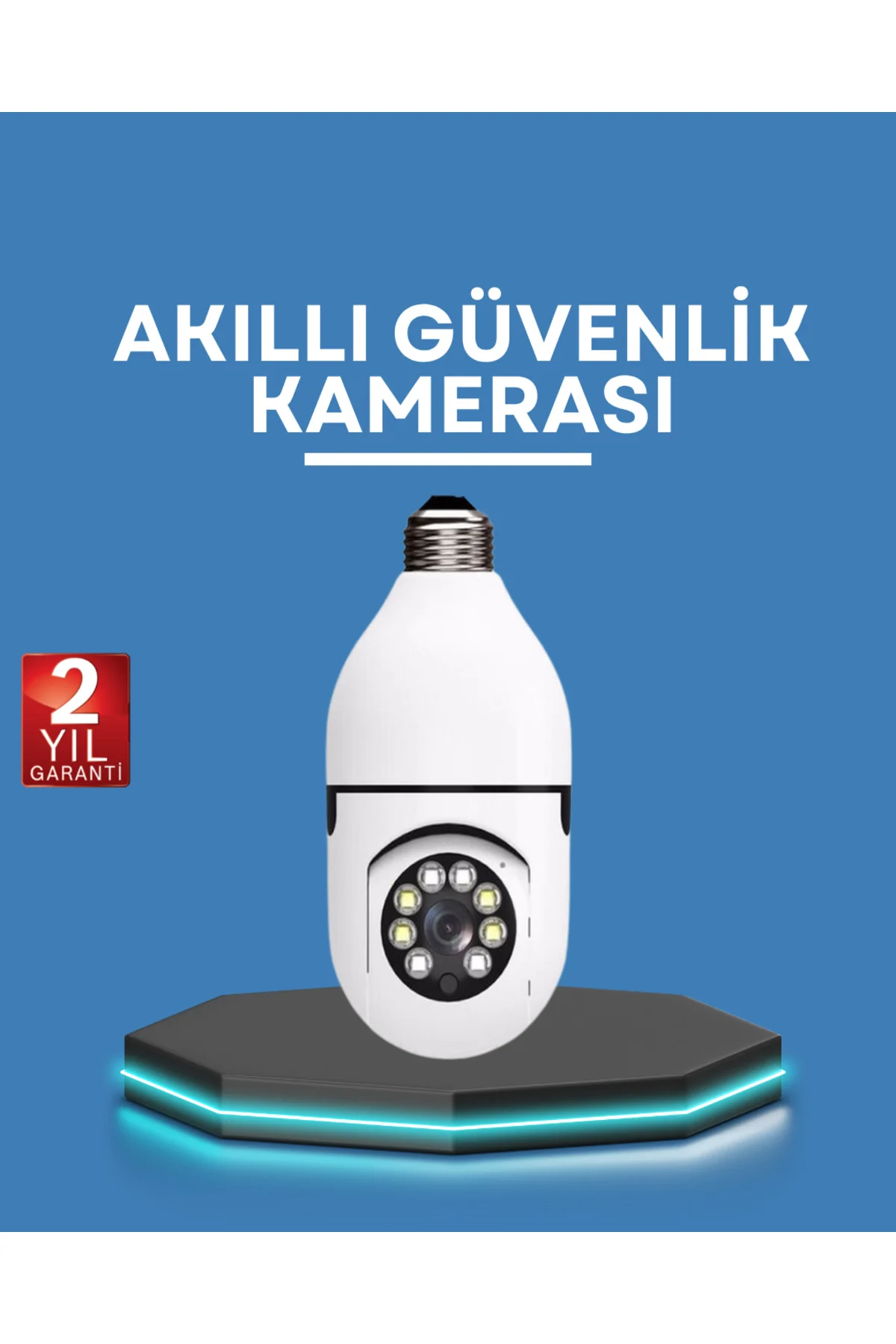 Wifi Güvenlik Kamerası 360 Derece Dönebilen Harekete Duyarlı Gece