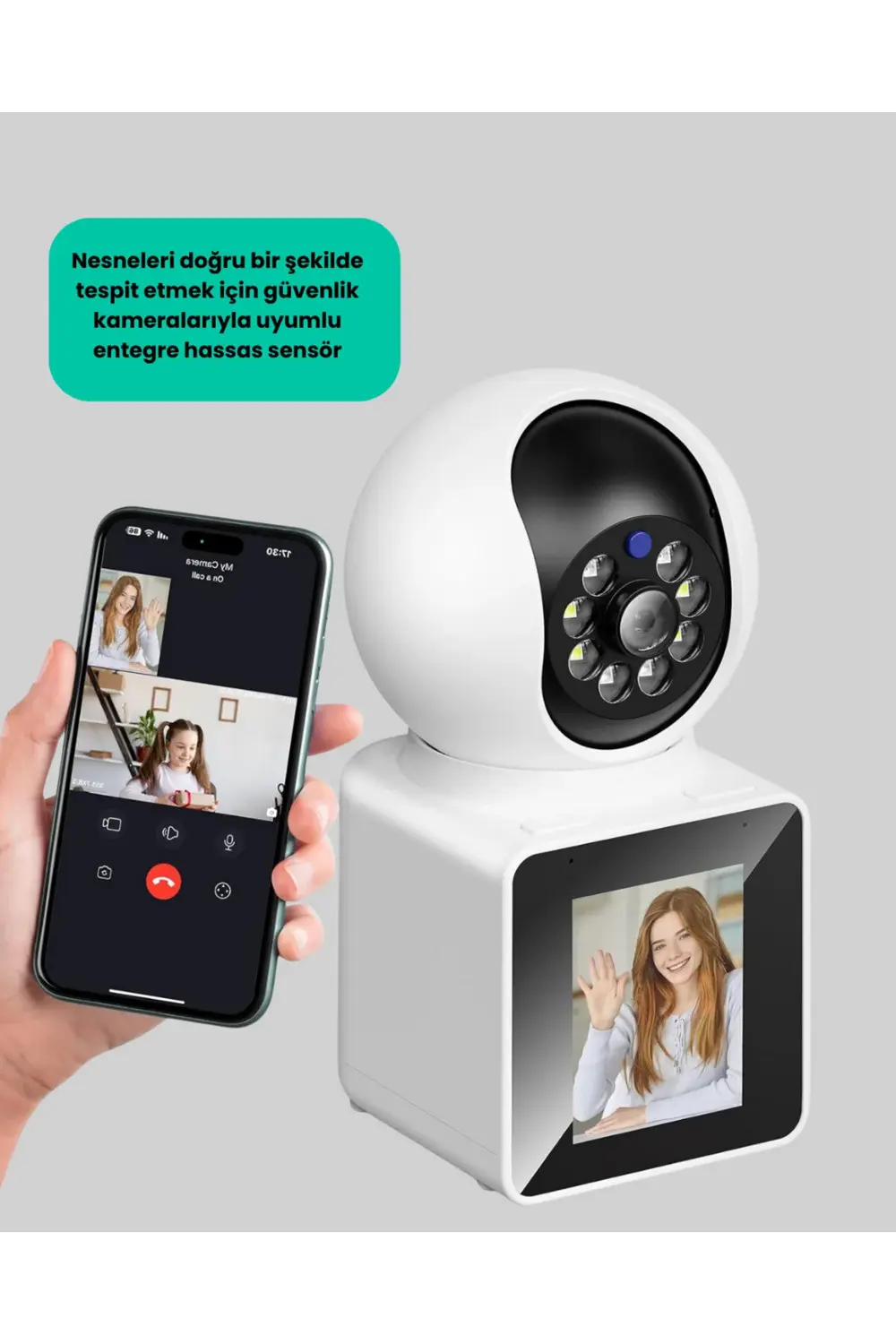 WiFi İç Mekan Kamera 2K Gece Görüşlü Çift Yönlü Görüntü Konuşma D