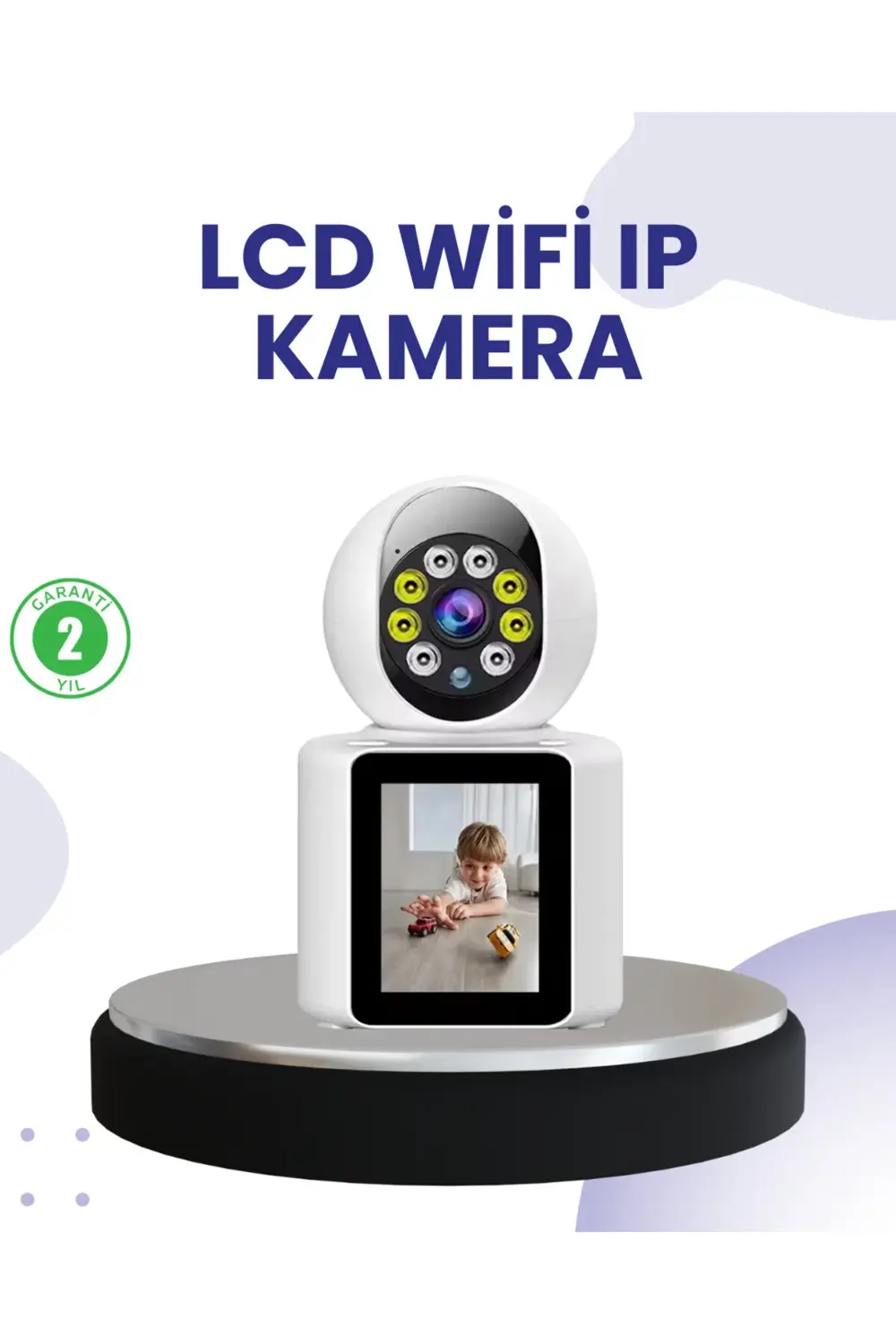 WiFi İç Mekan Kamera 2K Gece Görüşlü Çift Yönlü Görüntü Konuşma D