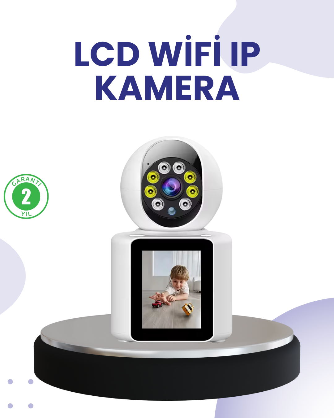 WiFi İç Mekan Kamera 2K Gece Görüşlü Çift Yönlü Görüntü Konuşma D